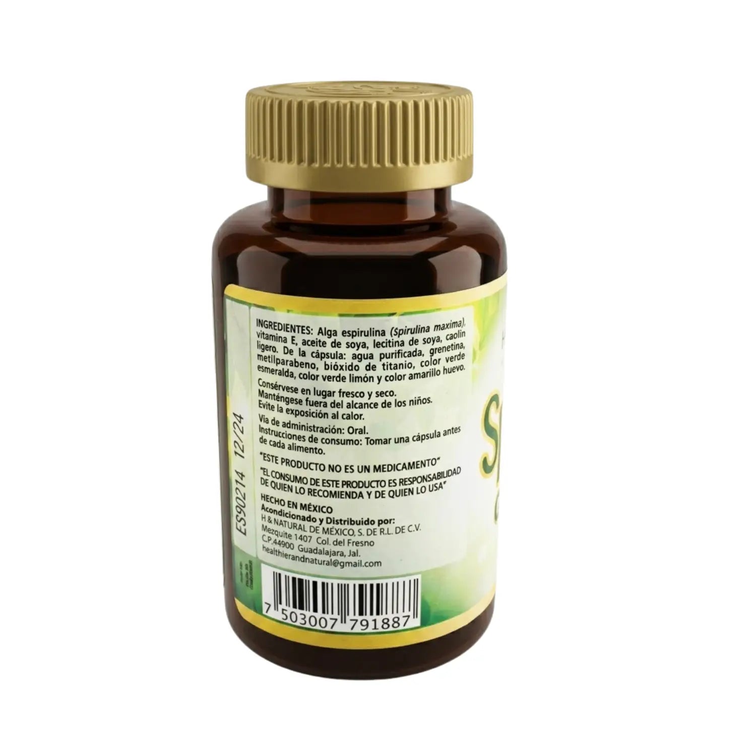 Spirulina,90 caps, Healthier Natural