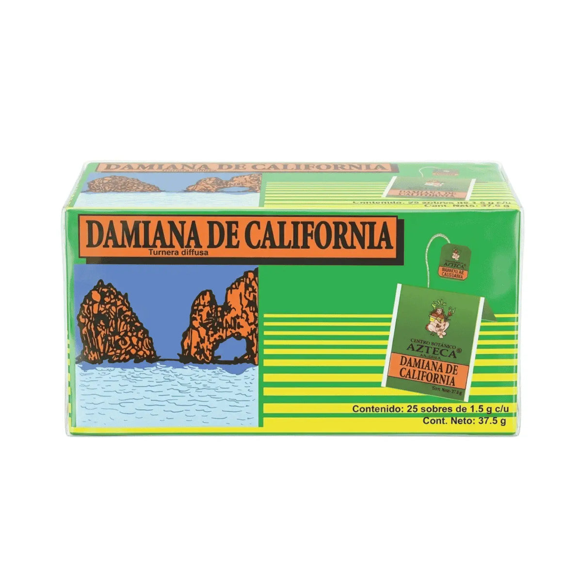 Té Damiana de california; 25 sobres de 1.5g; Azteca