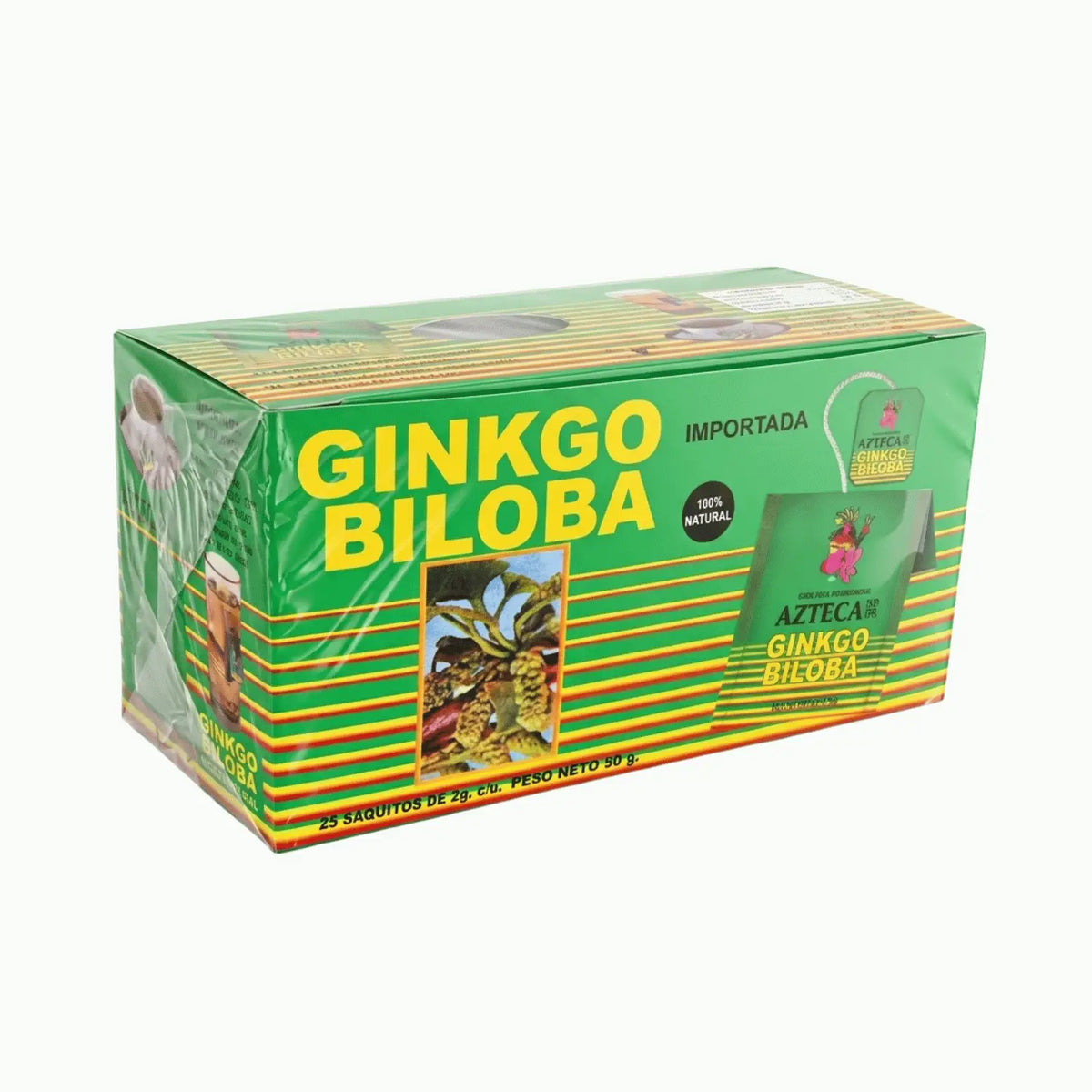 Té Ginkgo Biloba 25 sobres 2 g; Azteca