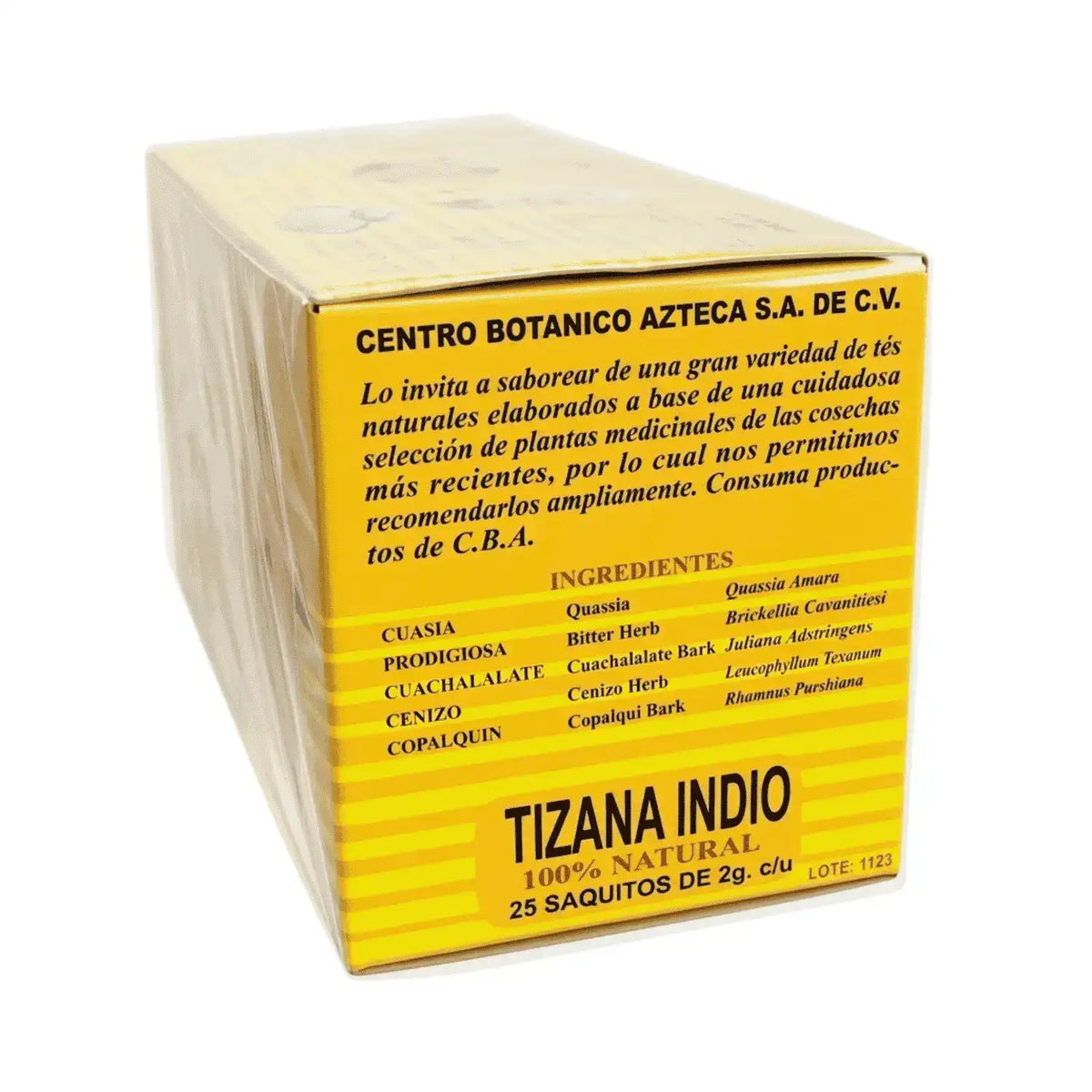 Té Tizana Indio; 25 Sobres, Azteca.