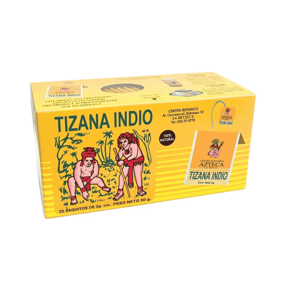 Té Tizana Indio; 25 Sobres, Azteca.