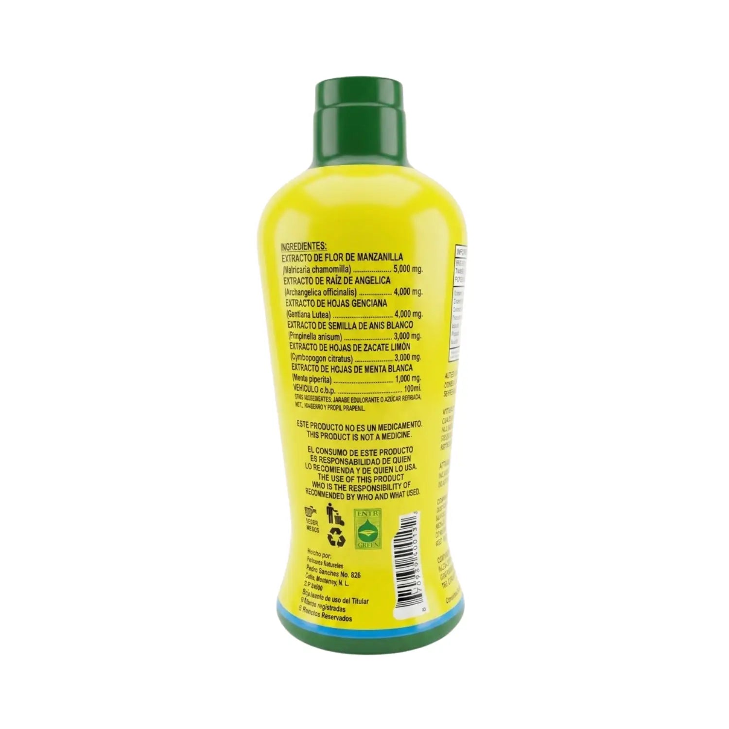 Tonico Enervital del Indio; 1Lt, Energreen.