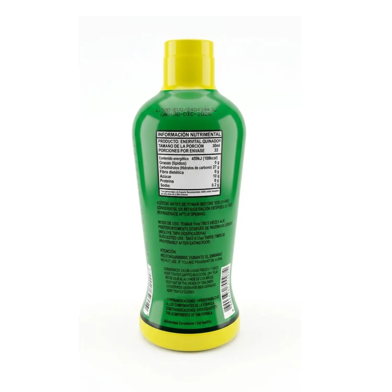 Tonico Enervital Quinado; 1Lt, Energreen.