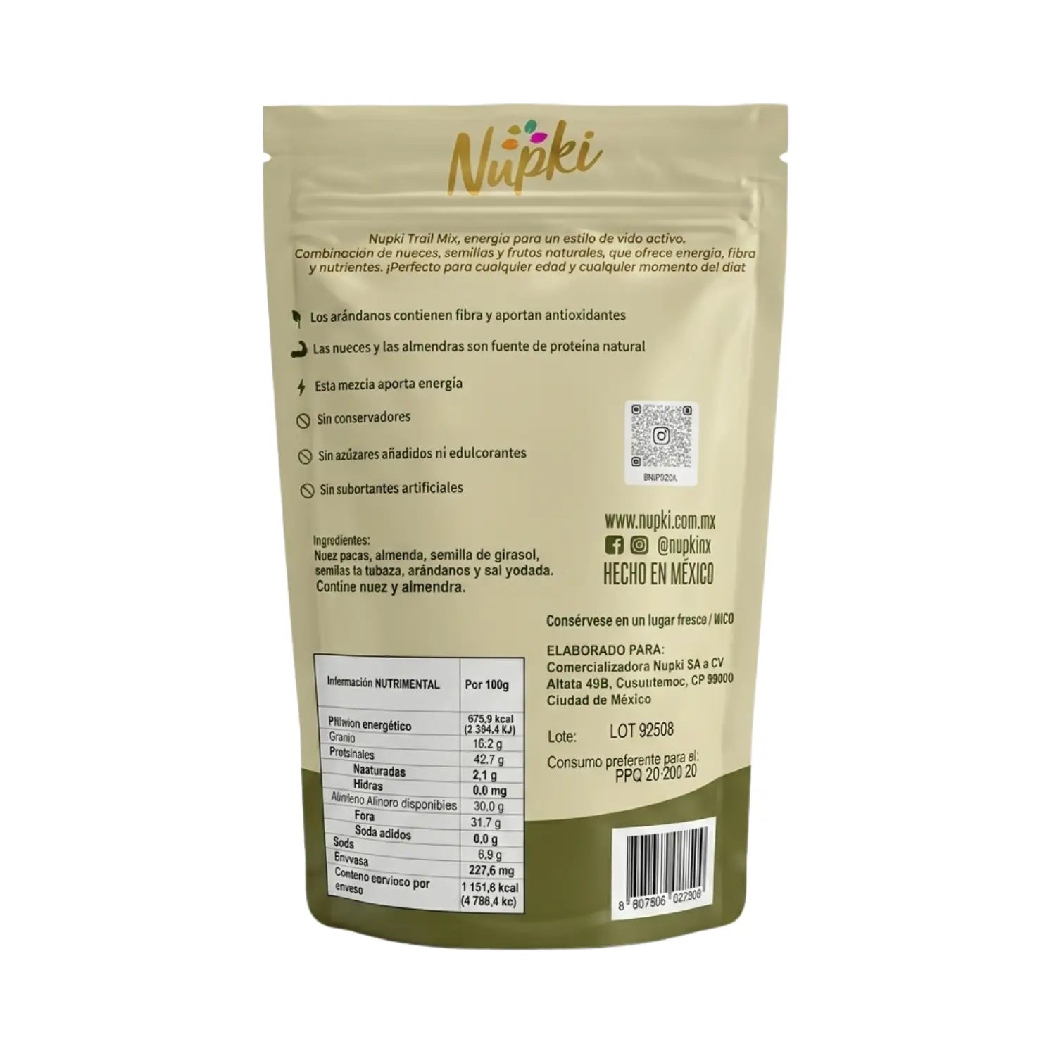 Trail Mix snack ; 200g, Nupki.