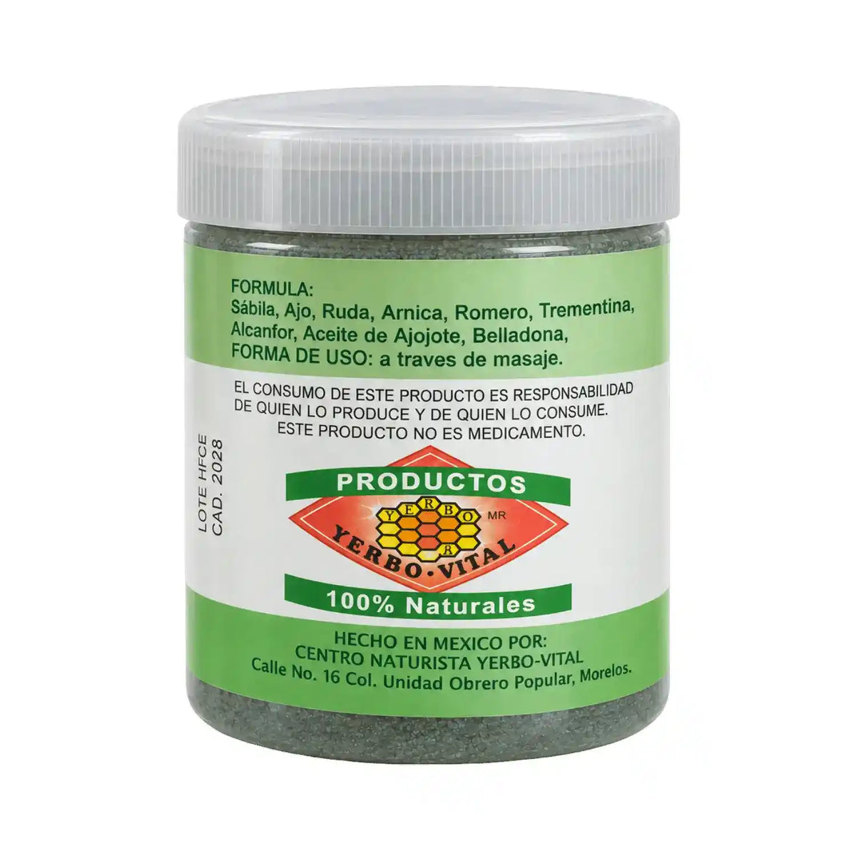 Pomada de Ajolote; 120gr, Yerbo Vital.