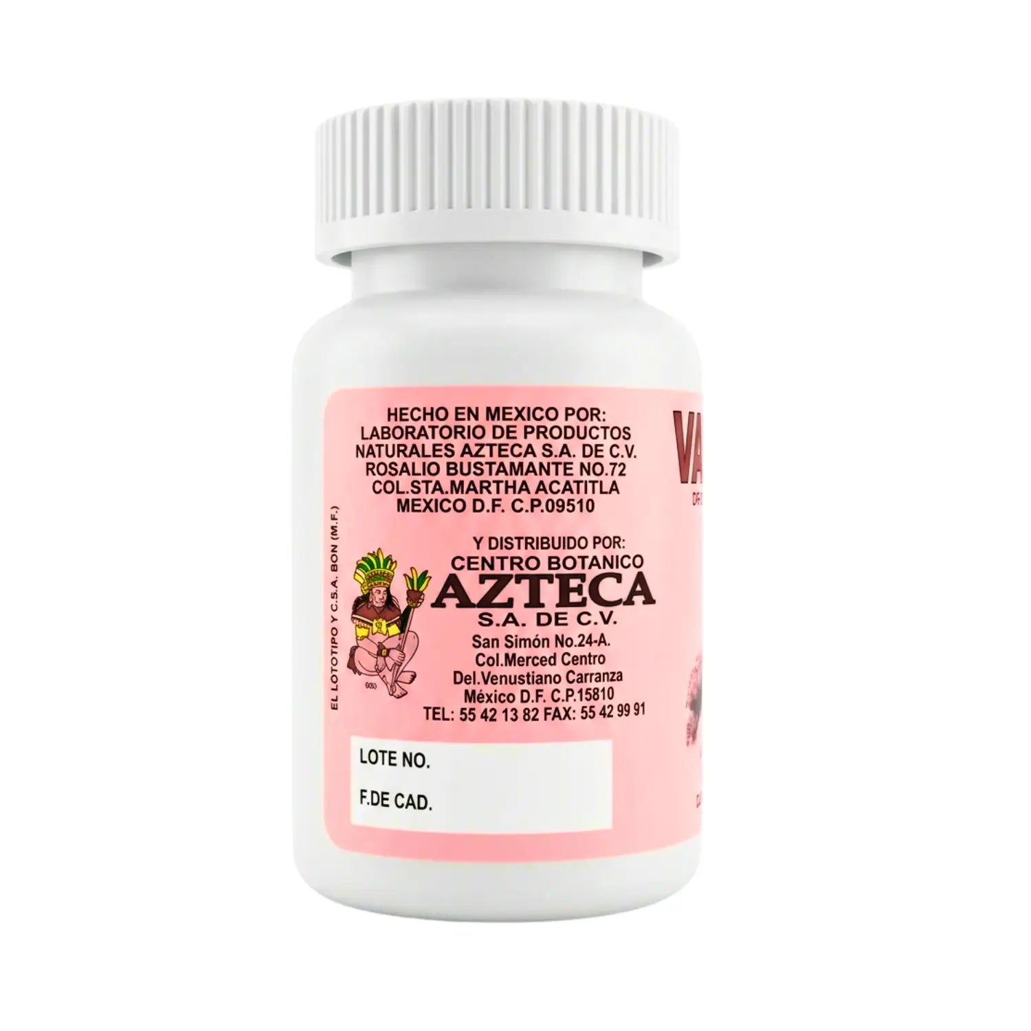 Valeriana; 50 Cápsulas de 400mg, Azteca.