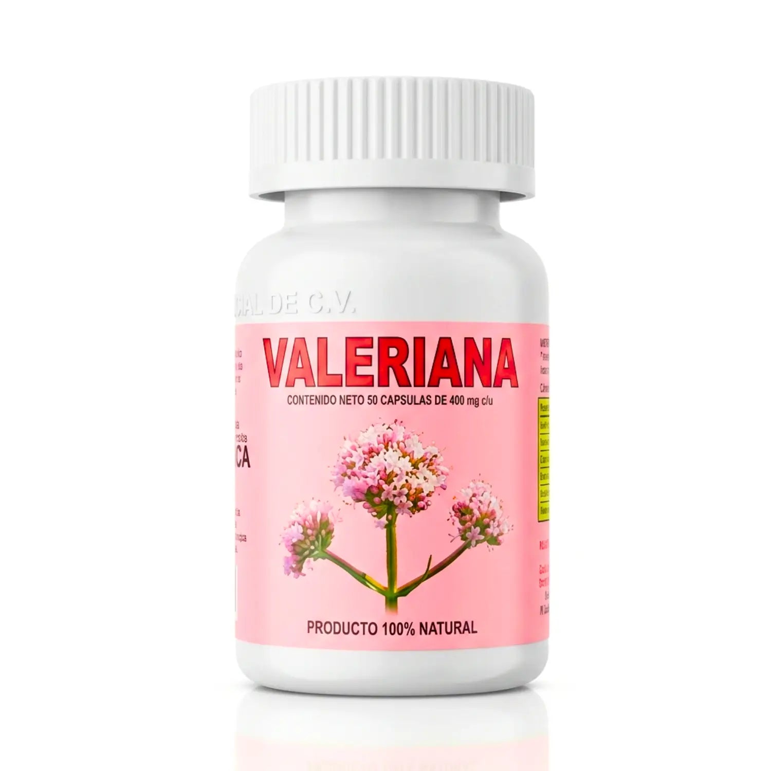 Valeriana; 50 Cápsulas de 400mg, Azteca.