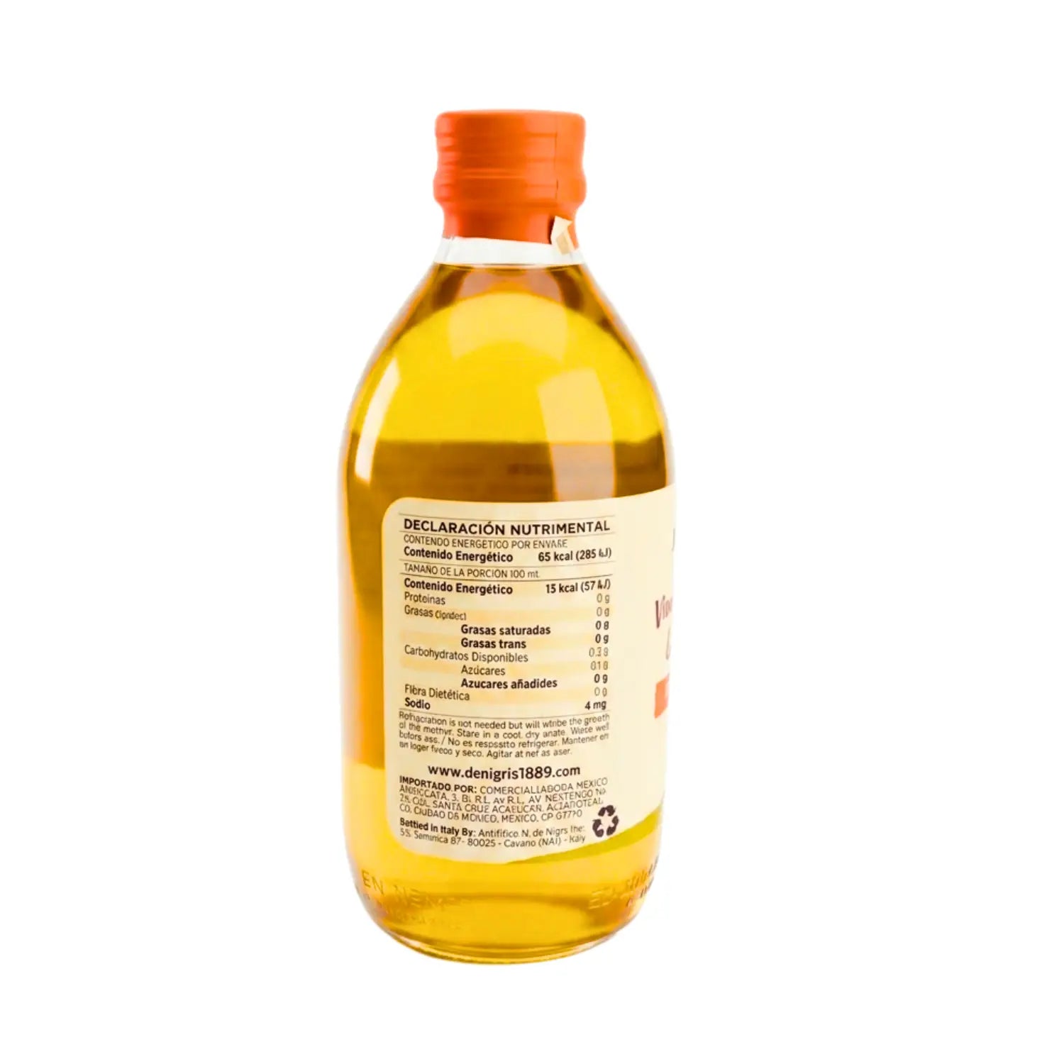 Vinagre de maznana y cúrcuma; 500ml de nigris