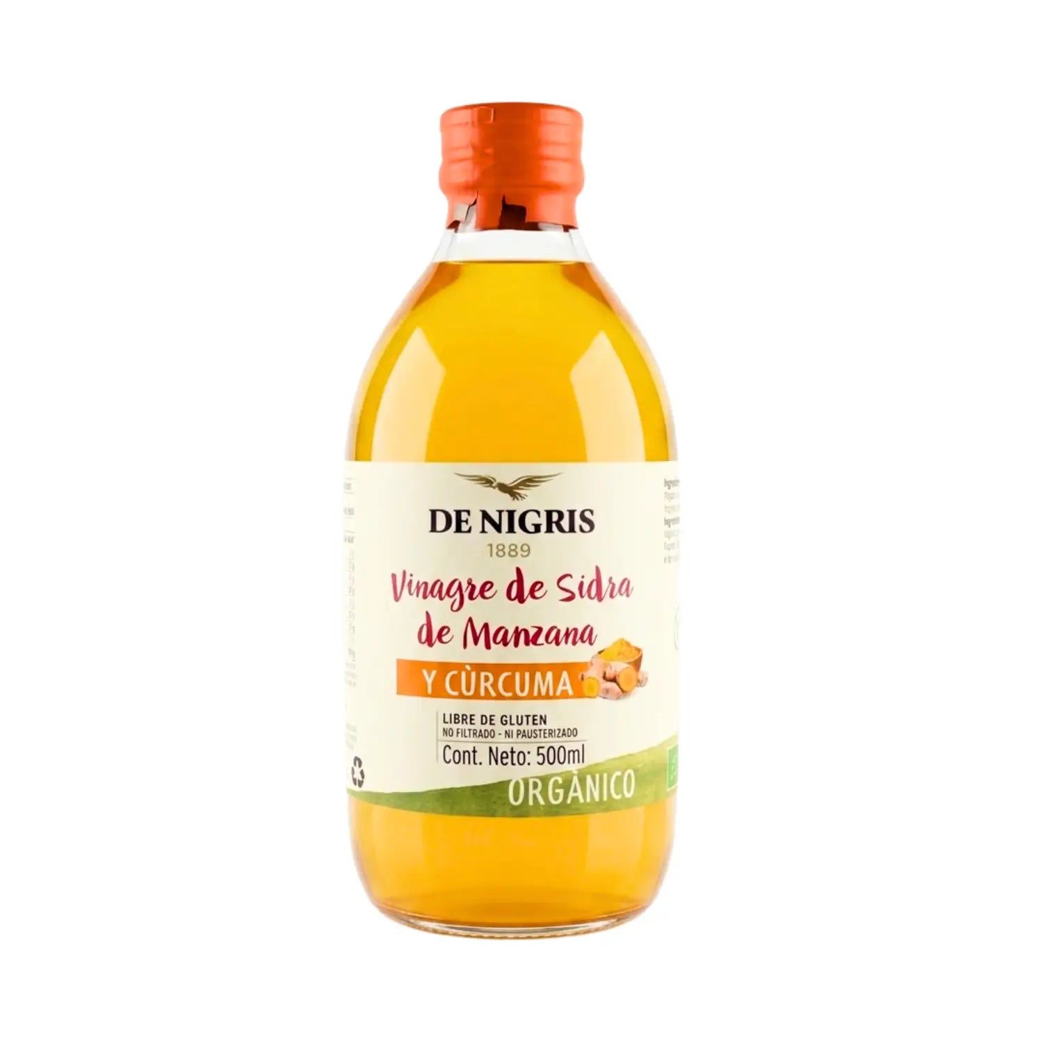 Vinagre de maznana y cúrcuma; 500ml de nigris