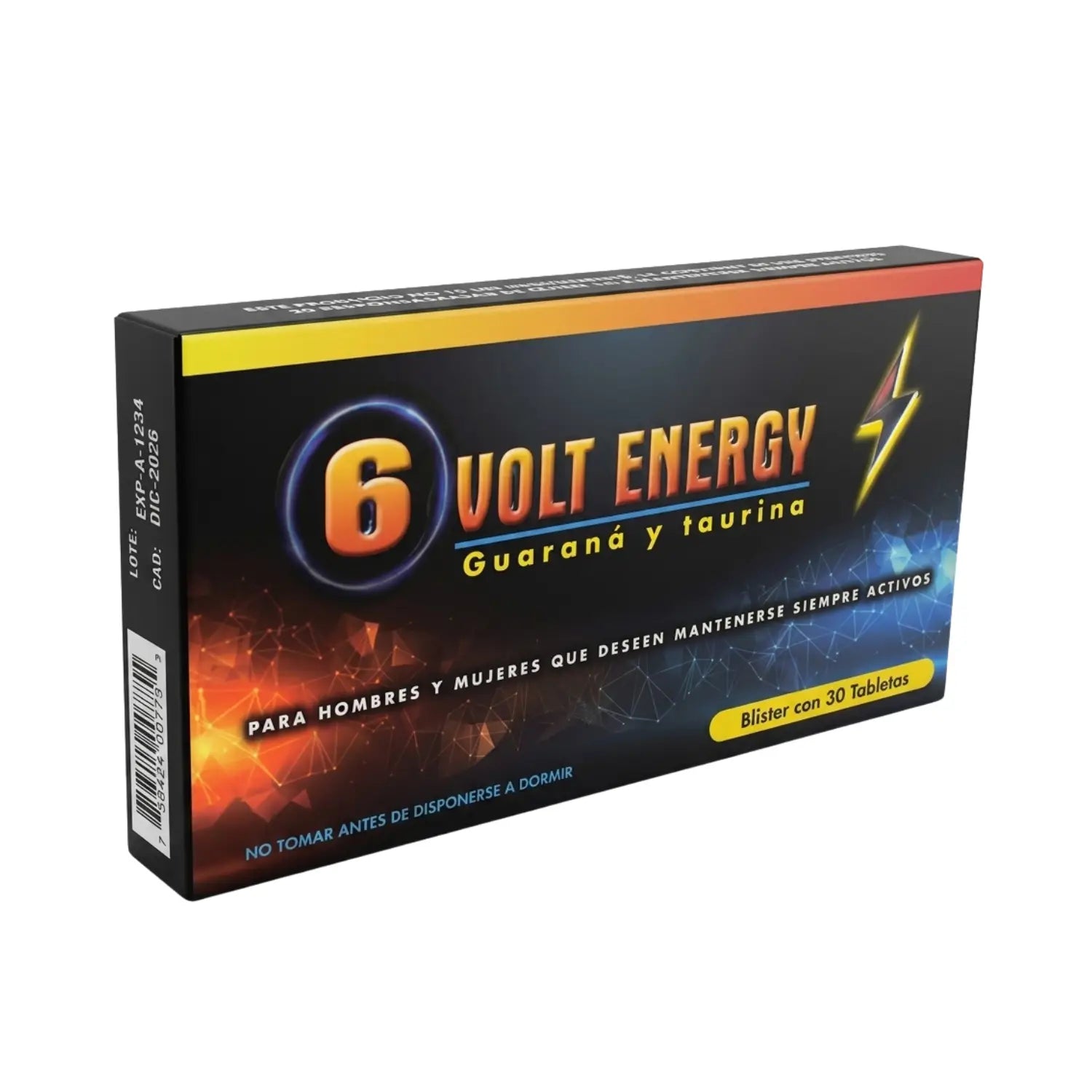 Volt Energy Guarana Taurina; 30 Tabletas, La Región.