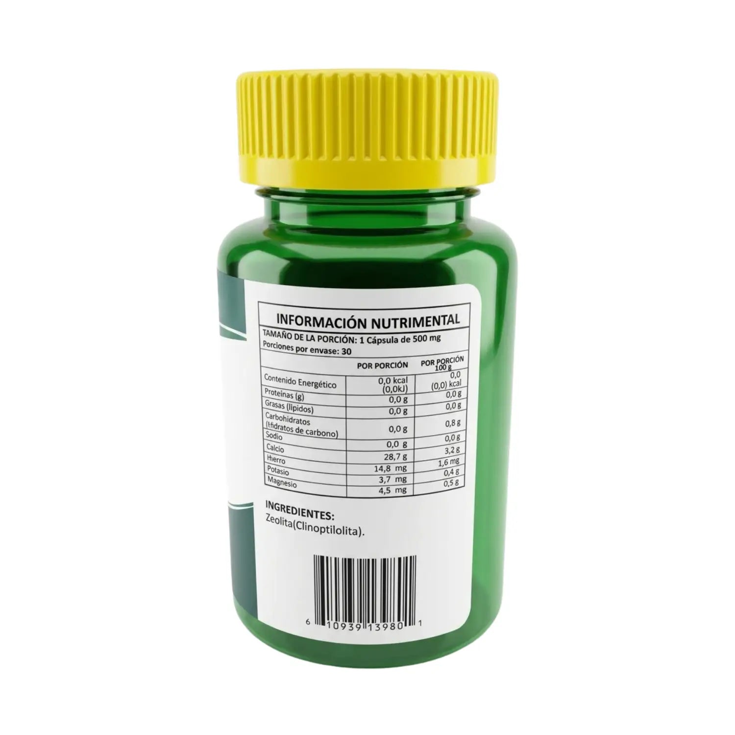 Zeolita; 30 Cápsulas de 500mg, Energreen.
