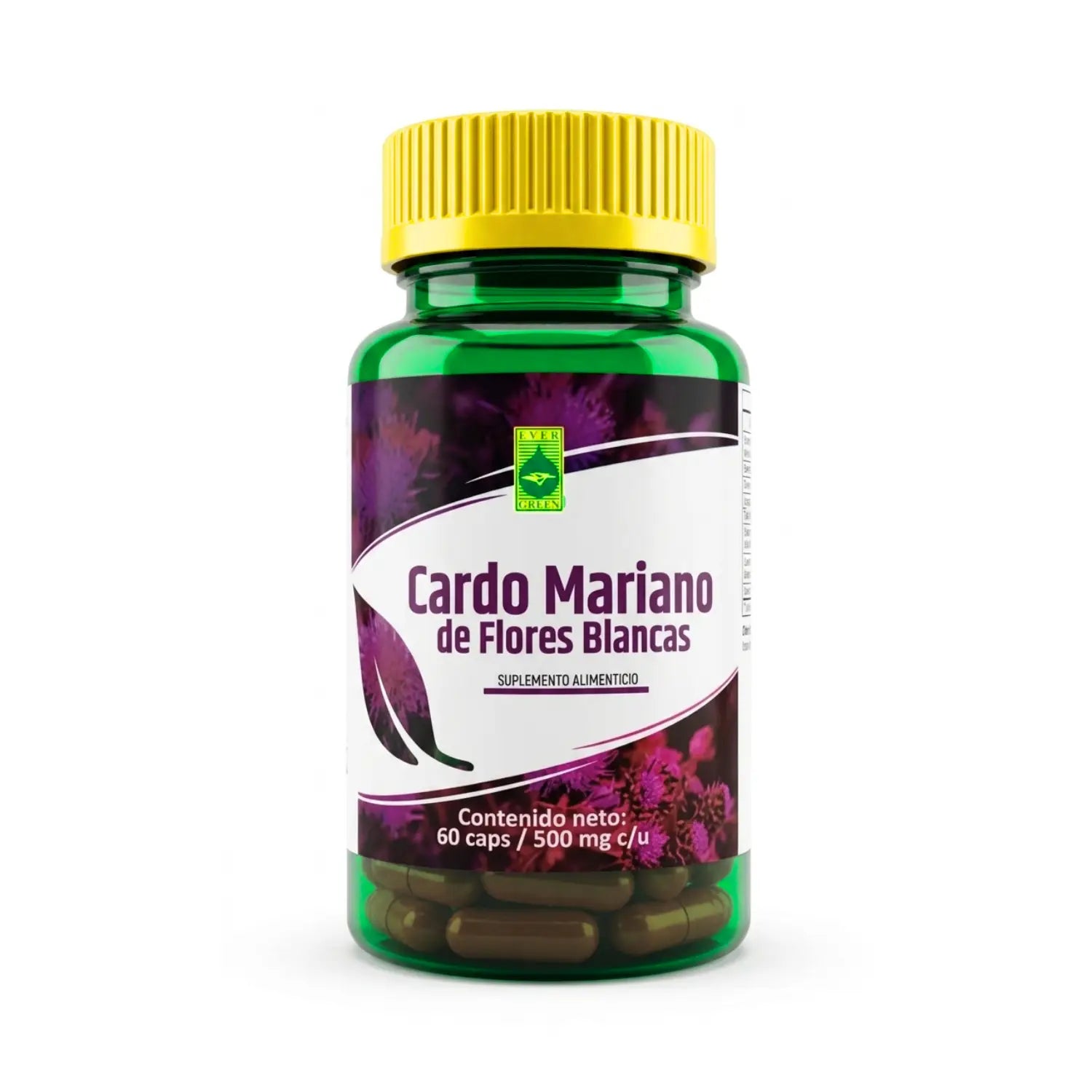 Cardo mariano de flores blancas ; 60 cápsula, Energreen.