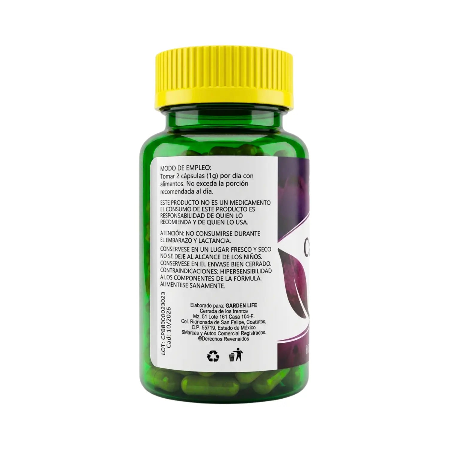Cardo mariano de flores blancas ; 60 cápsula, Energreen.