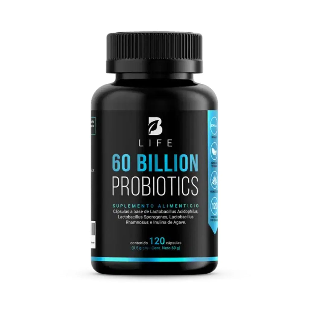 60 Billion Probiótics ; 120 cápsulas , BLIFE