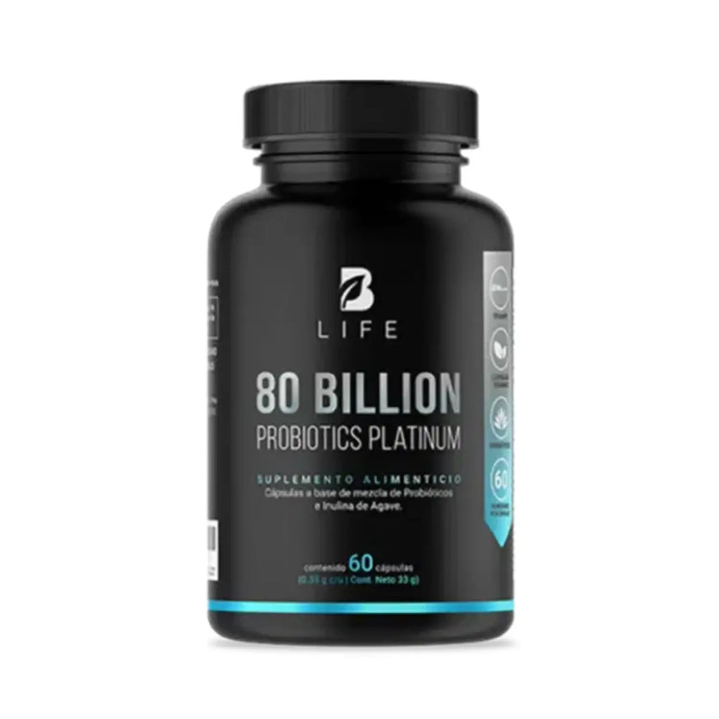 80 Billion Probiótics Platinum; 60 Cápsulas, BLIFE