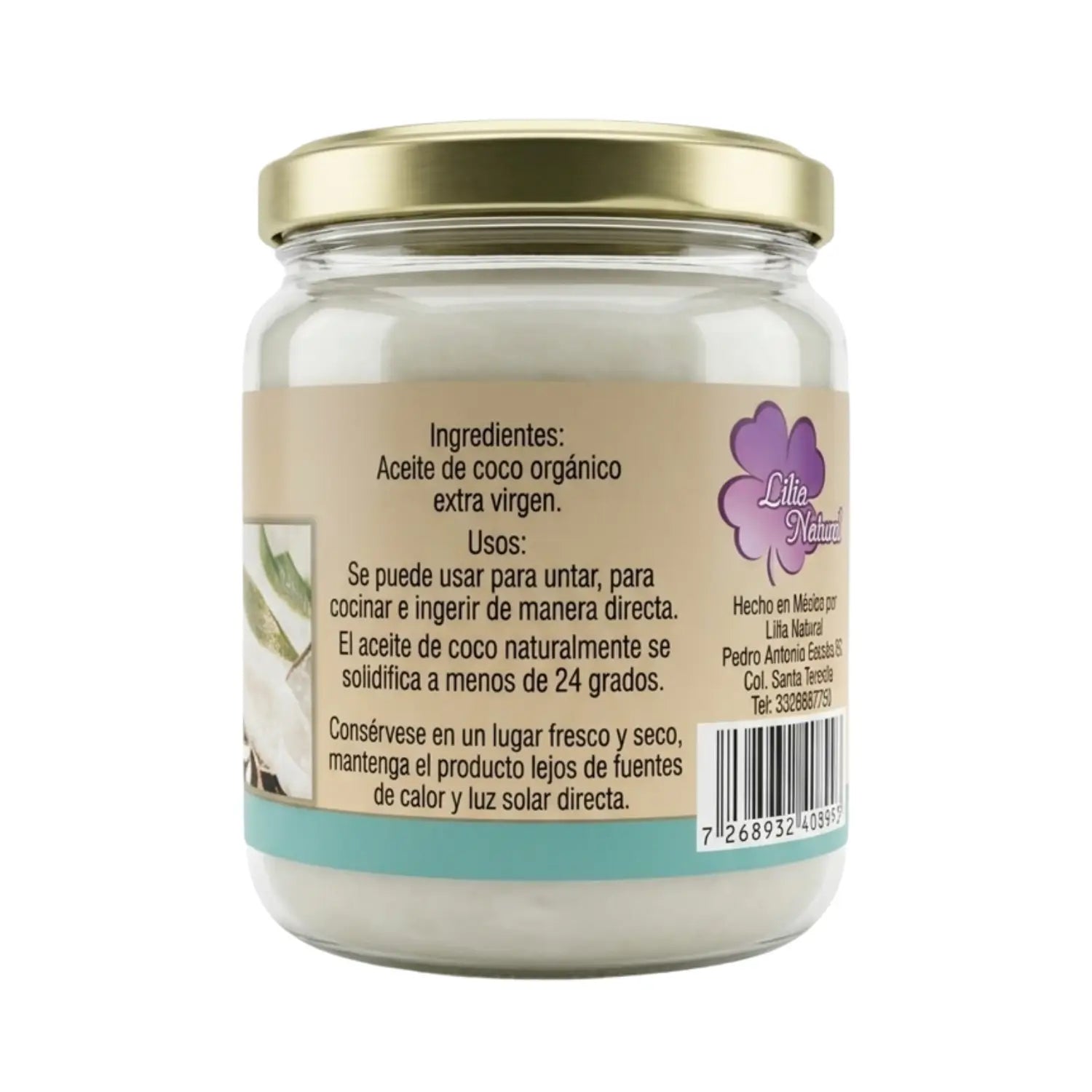 Aceite de Coco; Lilia Natural.