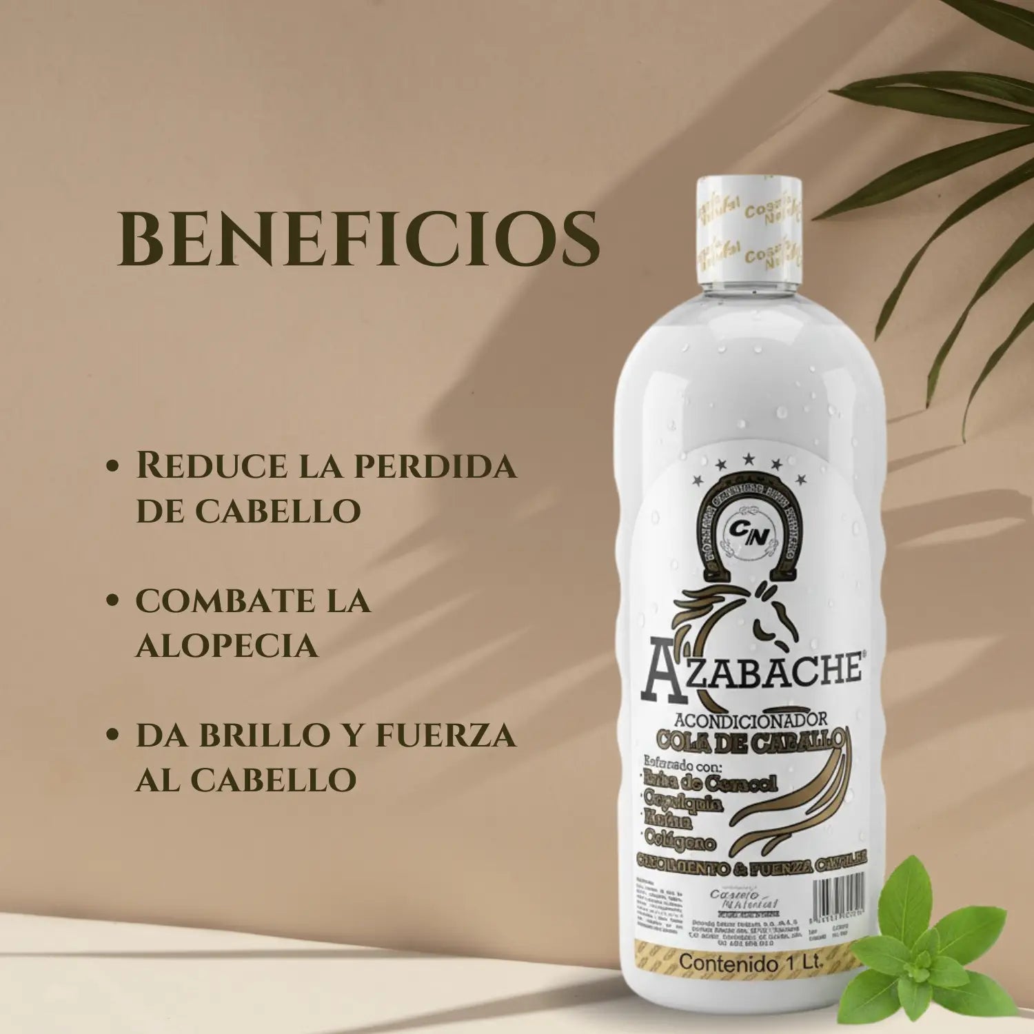 Acondicionador Azabache, Cola de Caballo; 1Lt, Cosmo Natural.