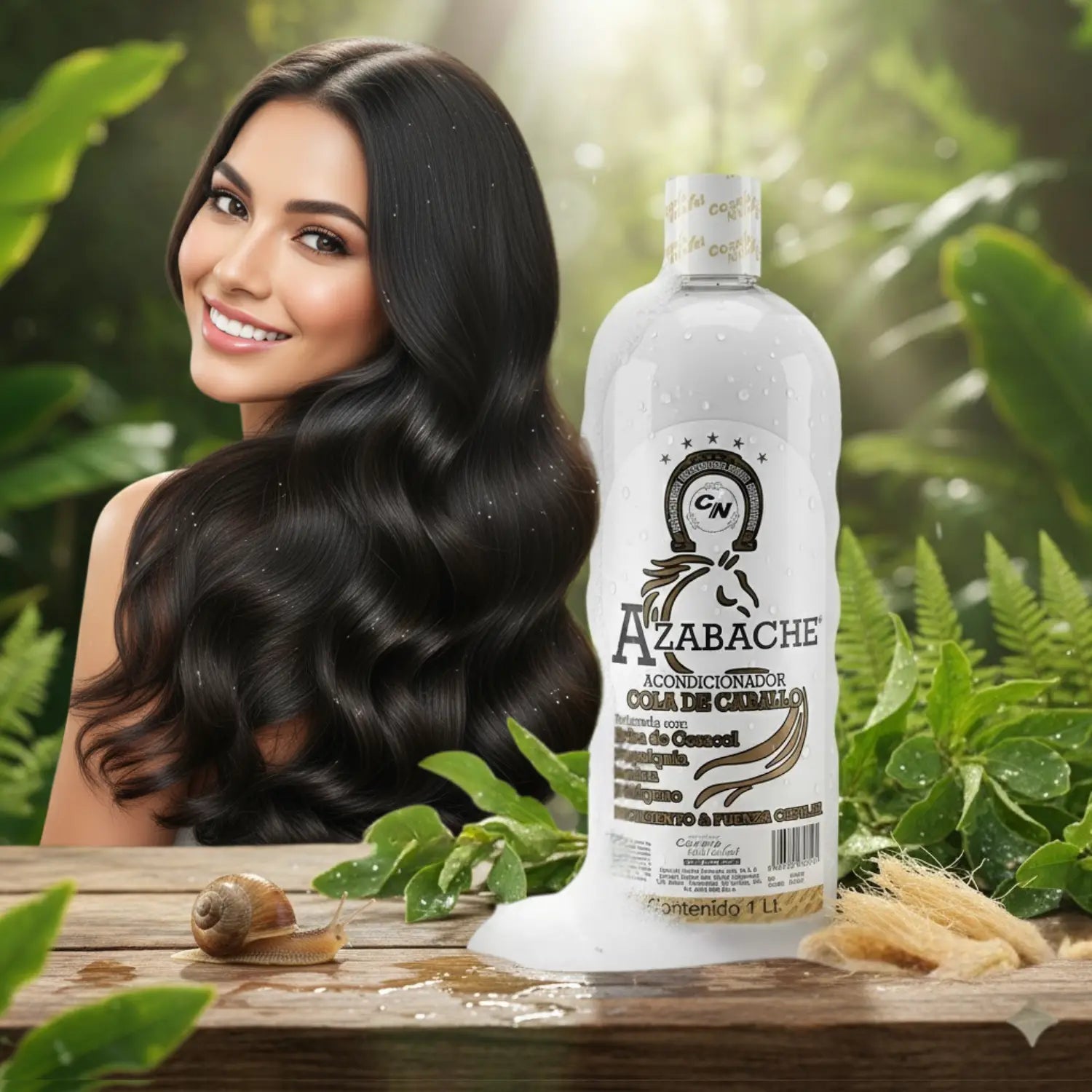 Acondicionador Azabache, Cola de Caballo; 1Lt, Cosmo Natural.