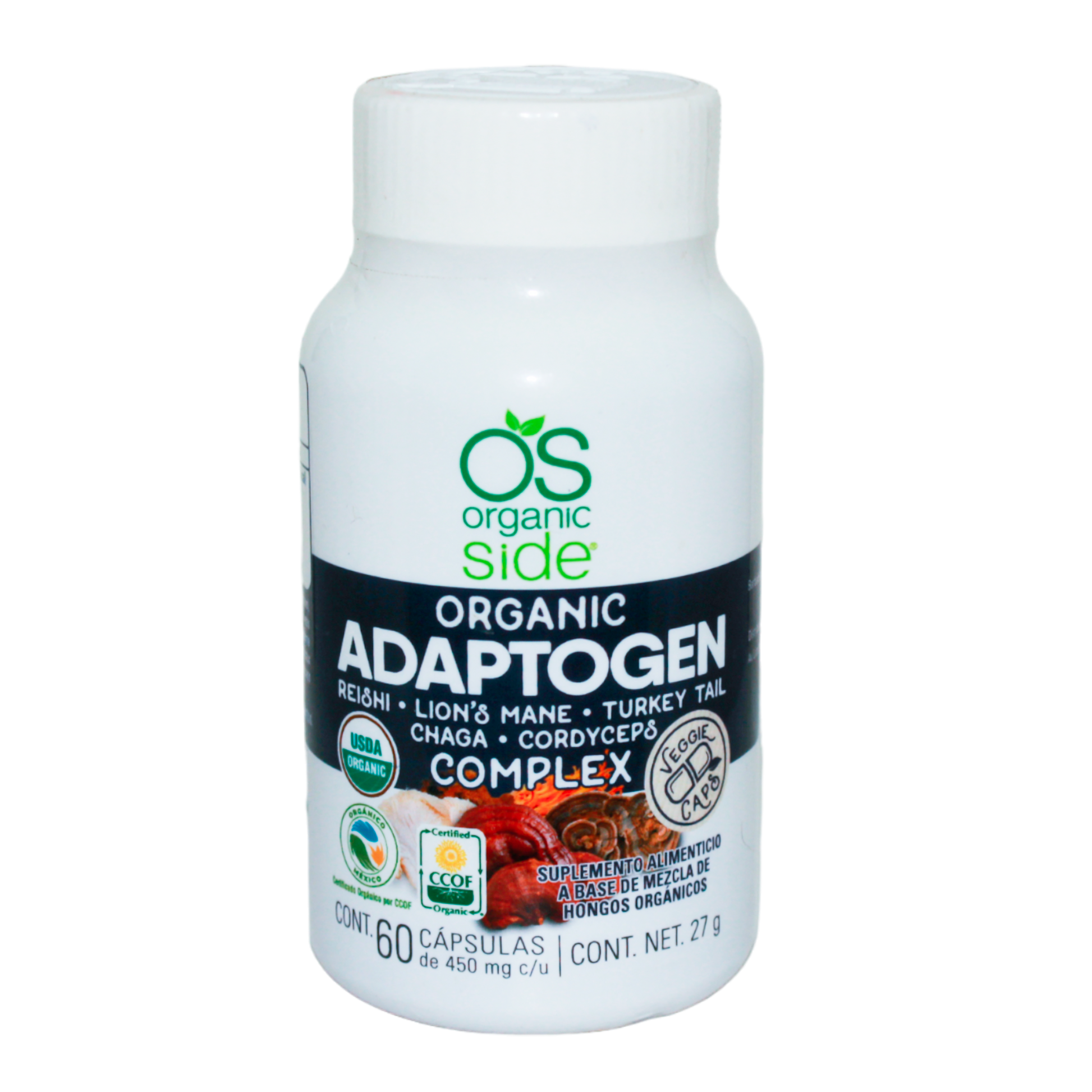 Adaptogen Complex; 60 Capsulas, Organic Side ( Adaptogenos).