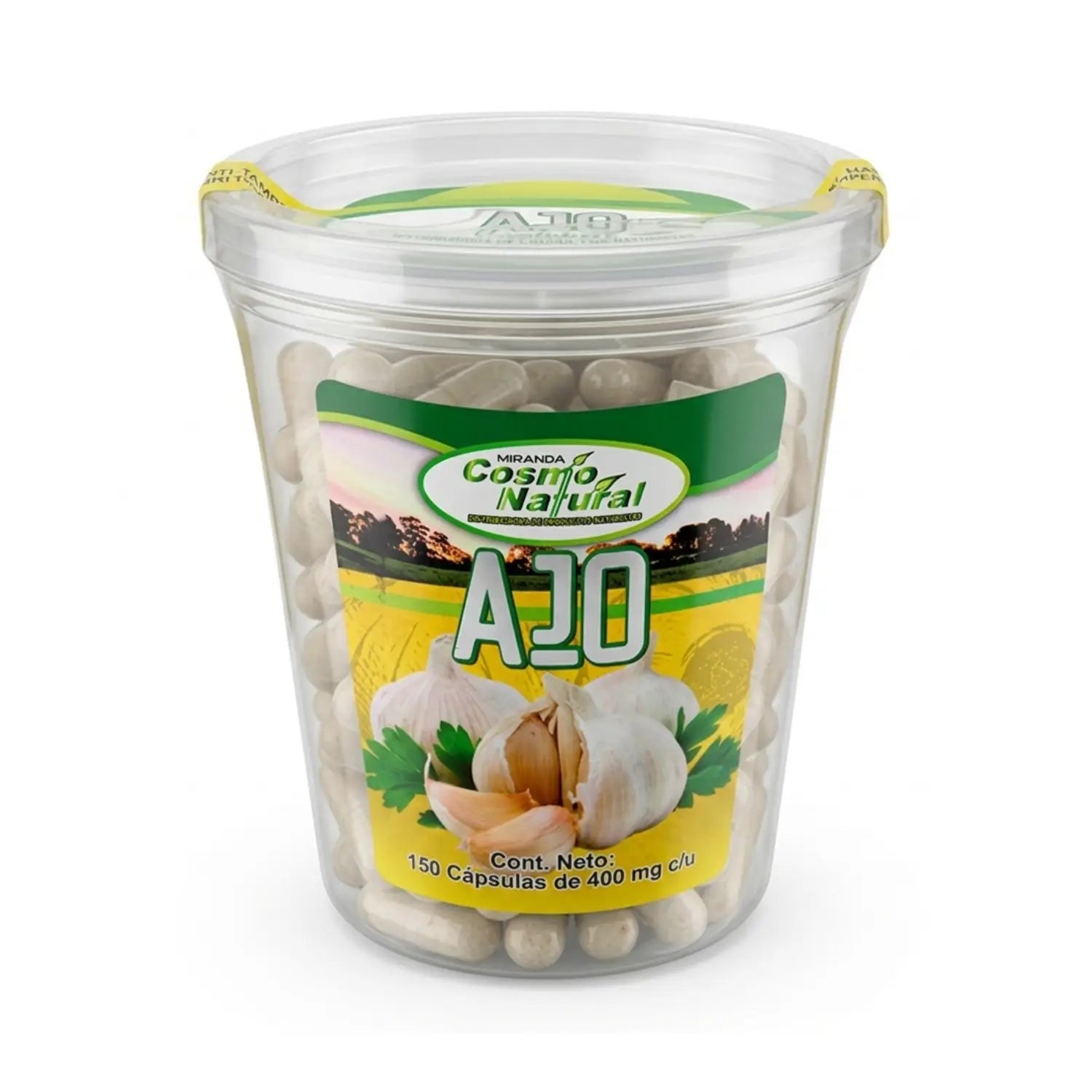 Ajo; 150 Capsulas de 400mg, Cosmo Natural.