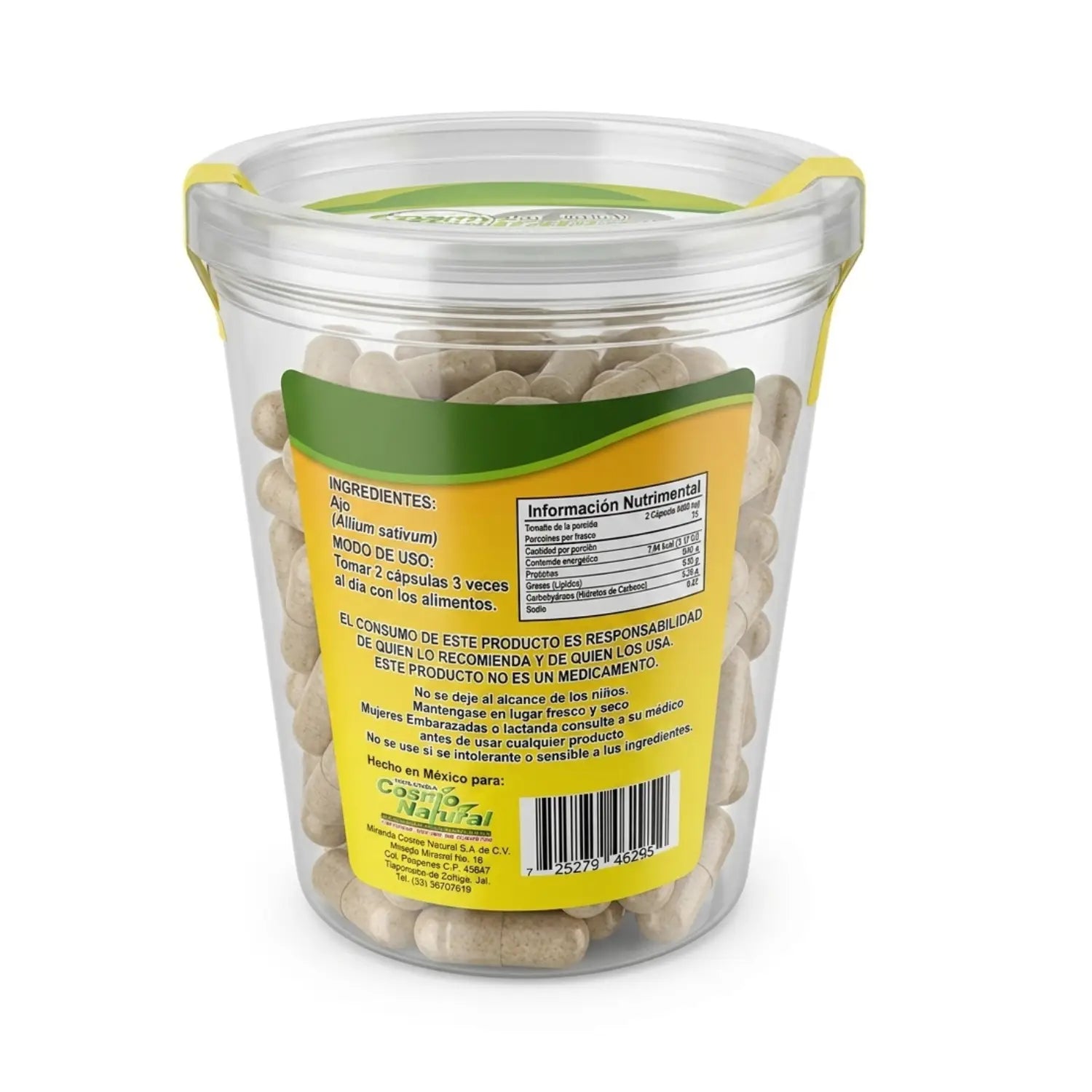Ajo; 150 Capsulas de 400mg, Cosmo Natural.