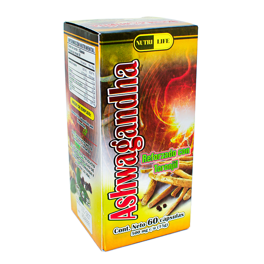 Ashwagandha; 60 Capsulas, Nutri Life.