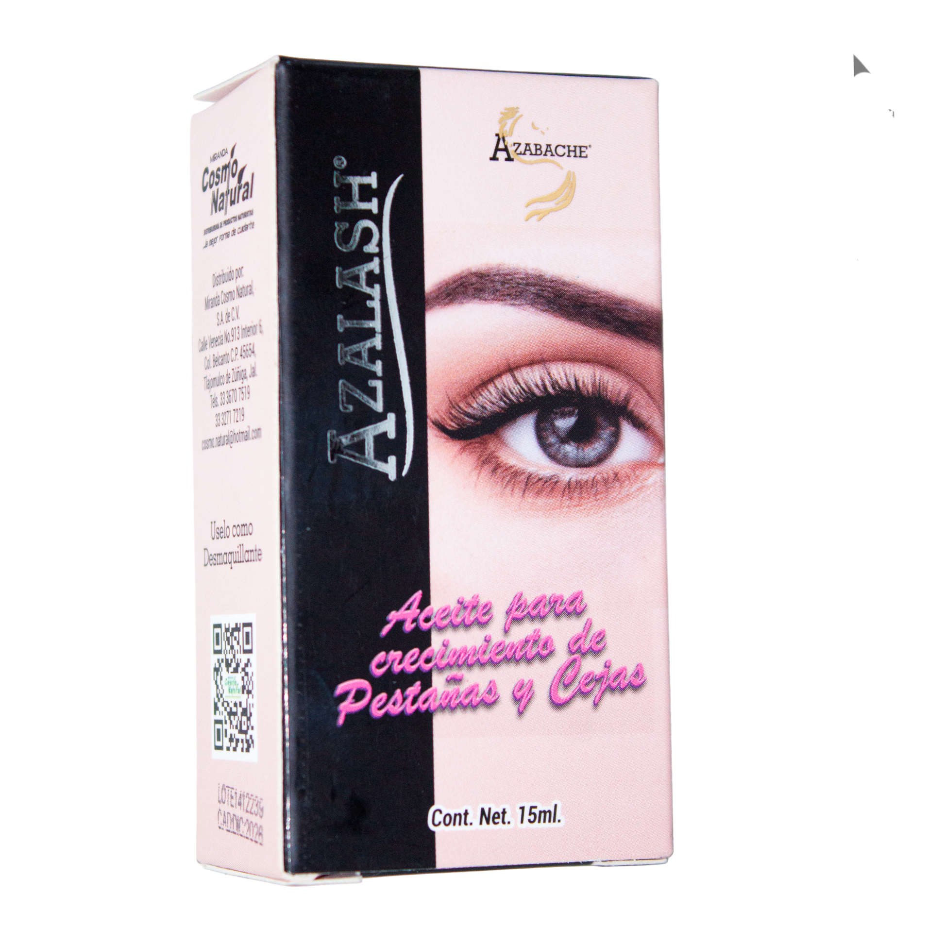 Azalash aceite para pestañas; 15ml, Azabache.