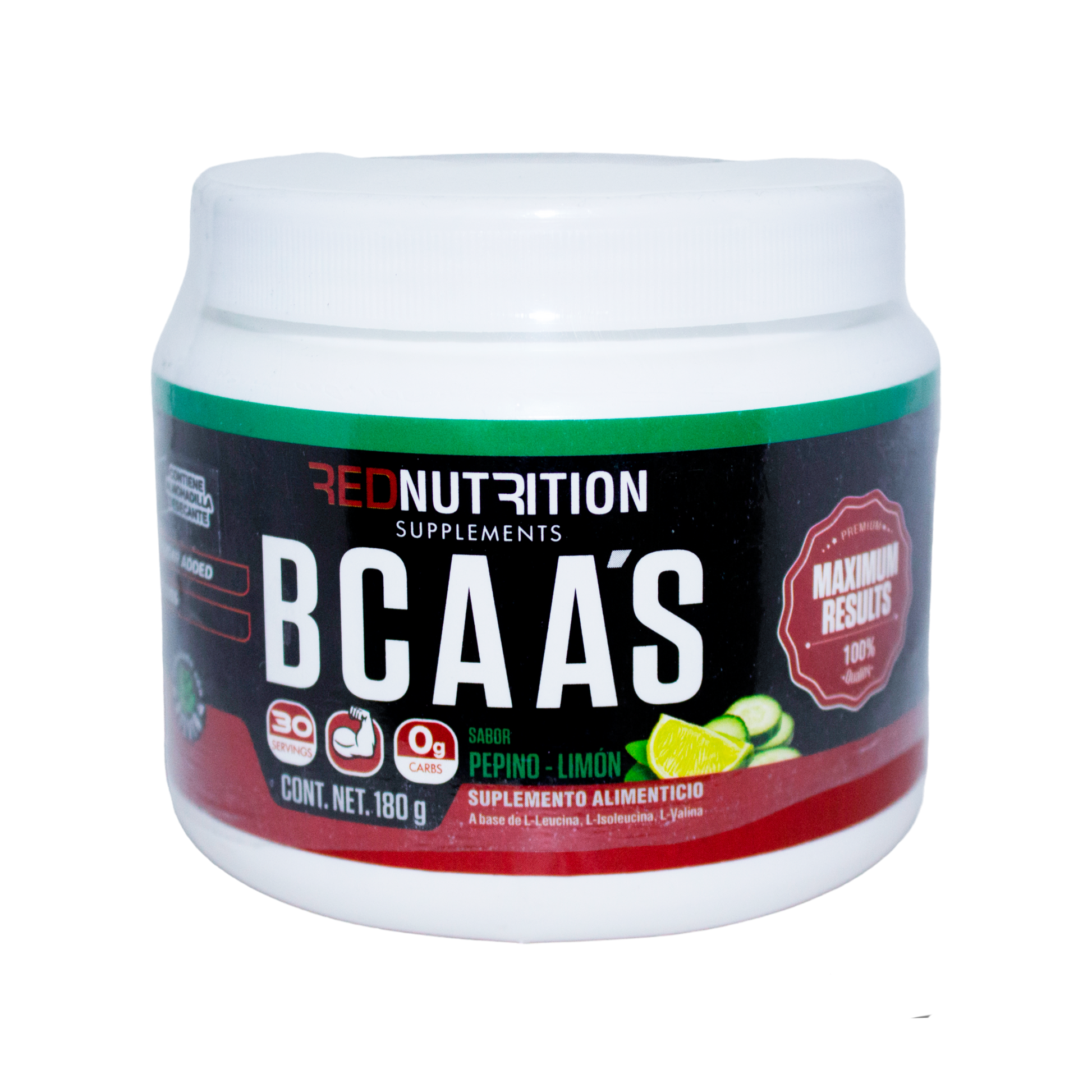 Polvo  BCS A´S Pepino- Limón; 180gr, Red Nutrition.