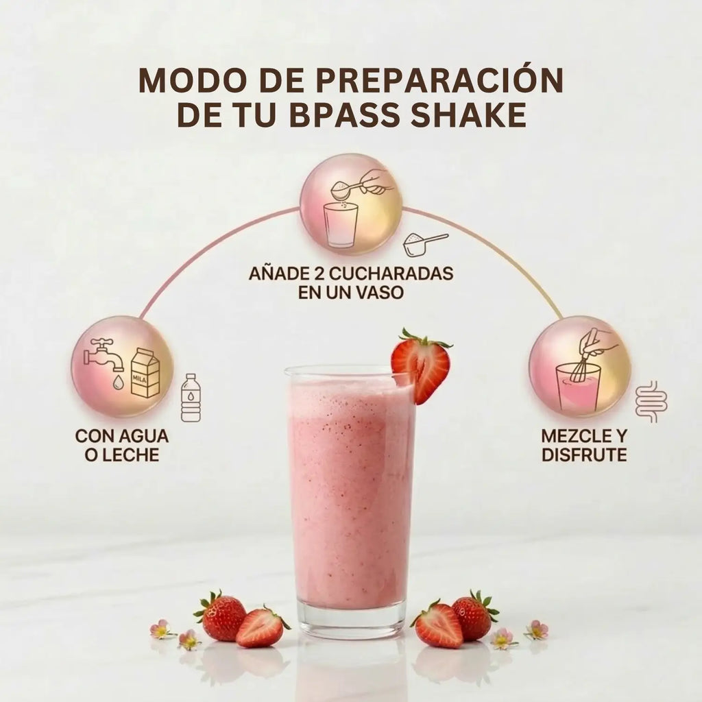 Malteada BPass Sabor Fresa; 400gr.