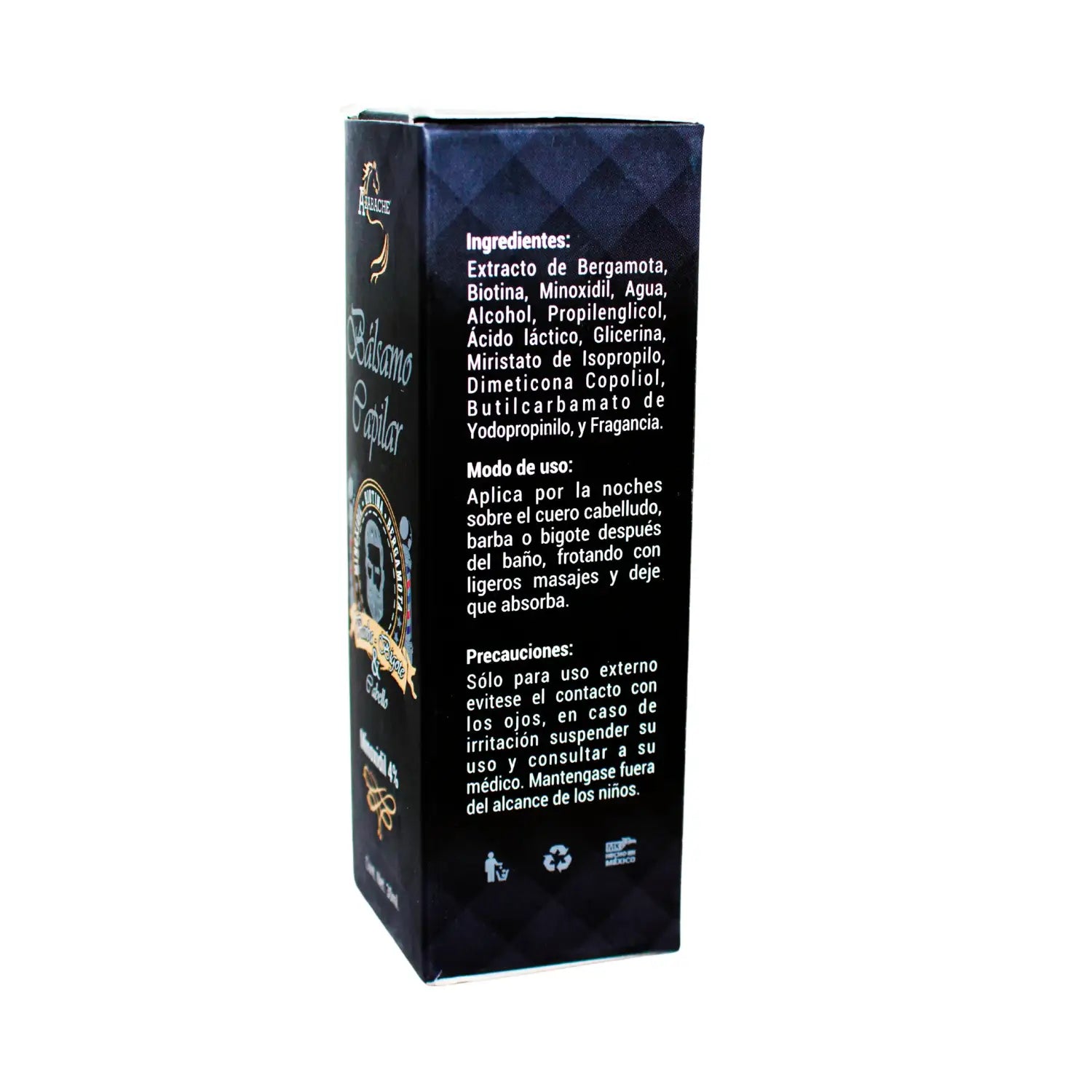 Balsamo Capilar Minoxidil al 4%; 30ml, Azabache.