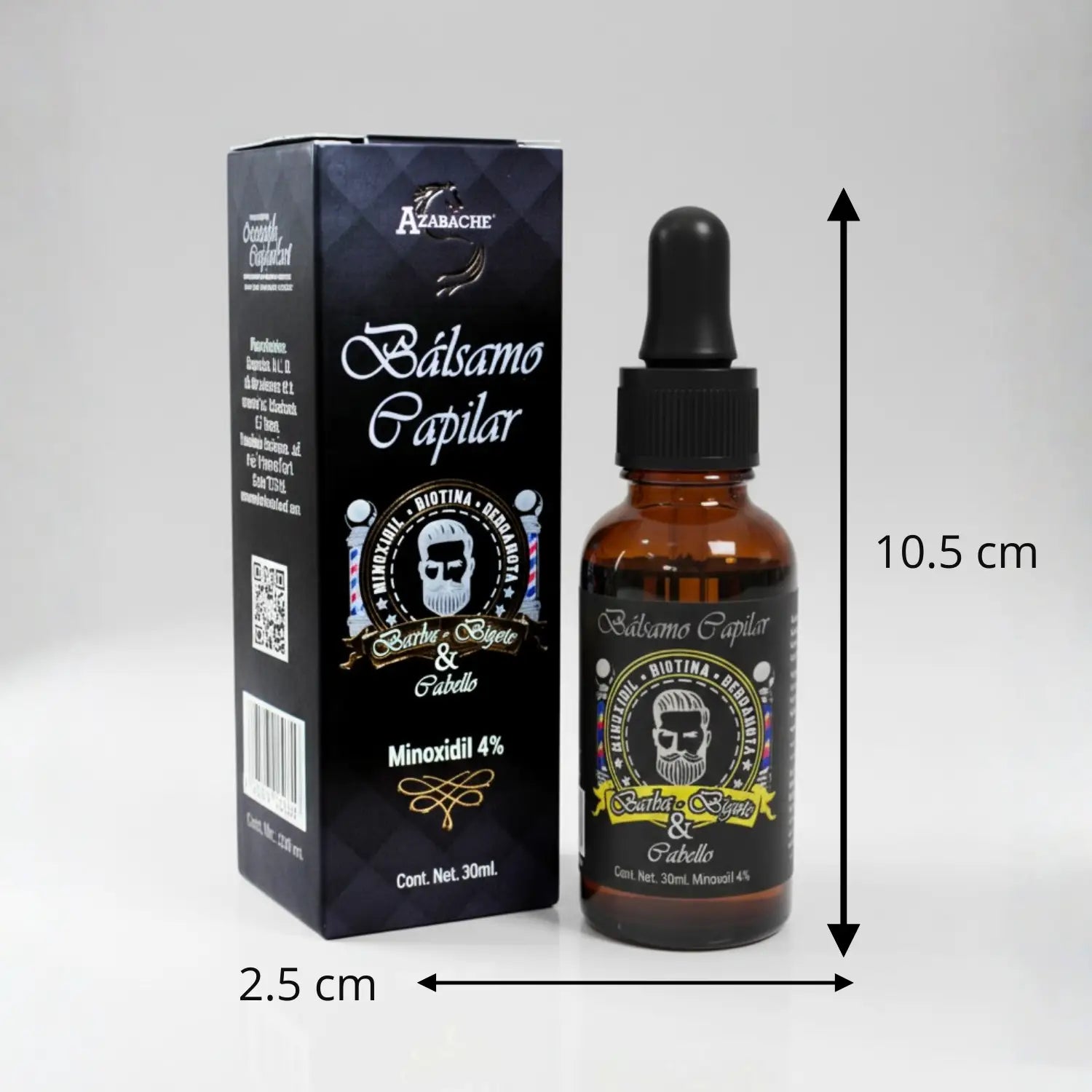 Balsamo Capilar Minoxidil al 4%; 30ml, Azabache.