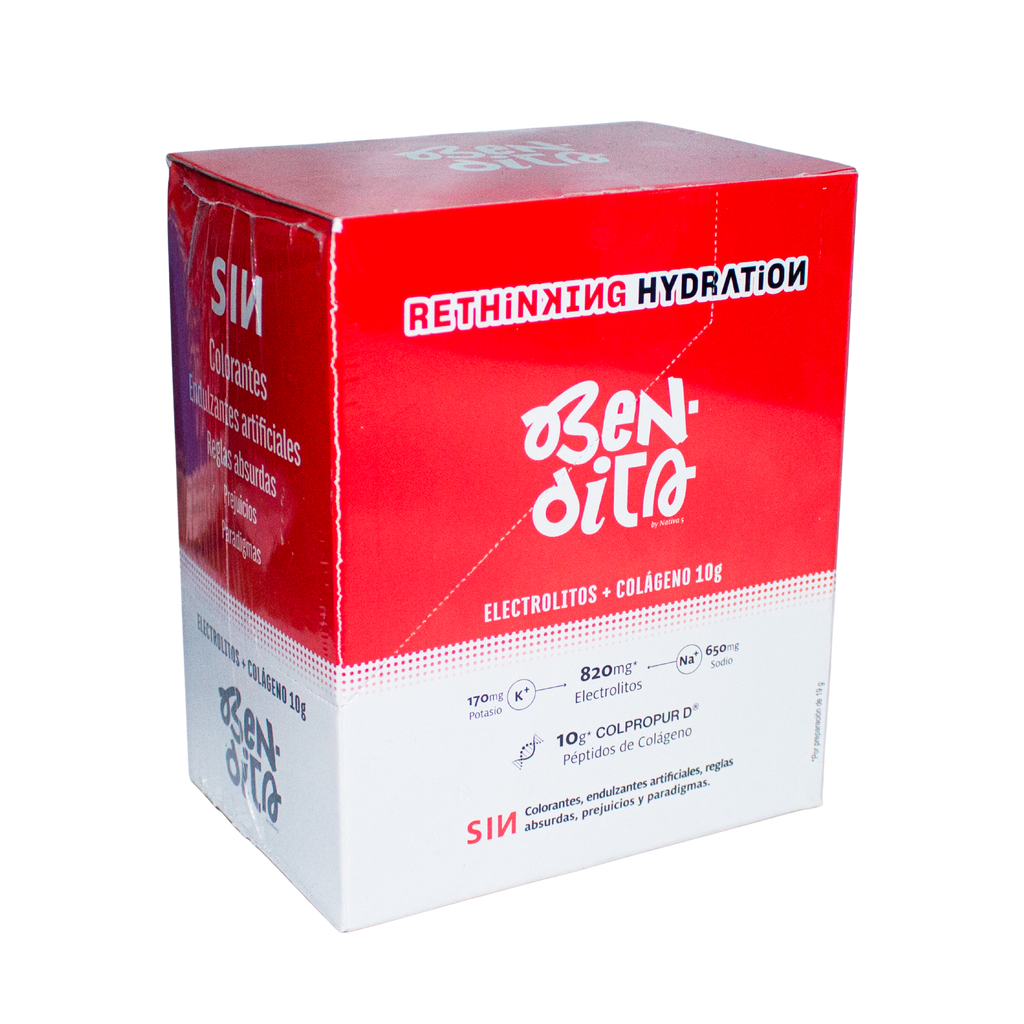Electrolito + Colágeno; 14 Sobres de 19grs, Bendita.