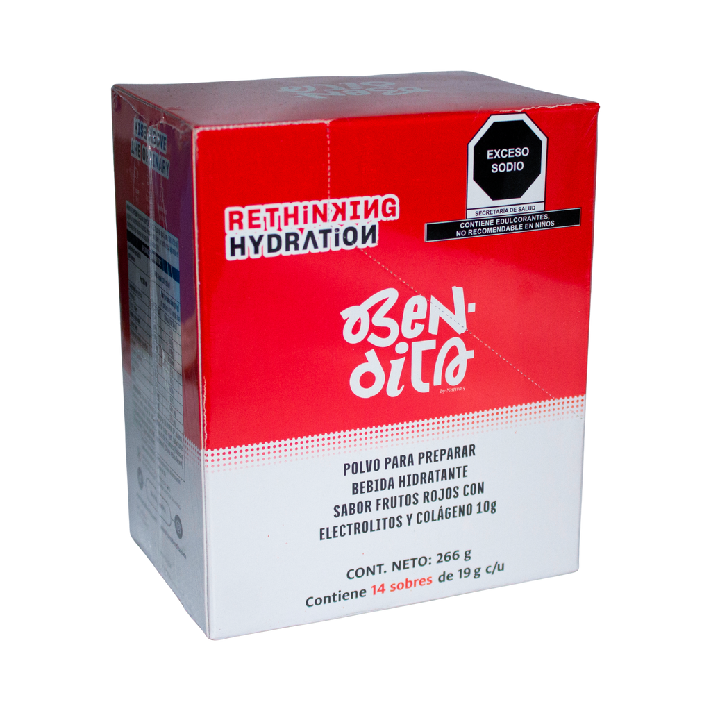 Electrolito + Colágeno; 14 Sobres de 19grs, Bendita.