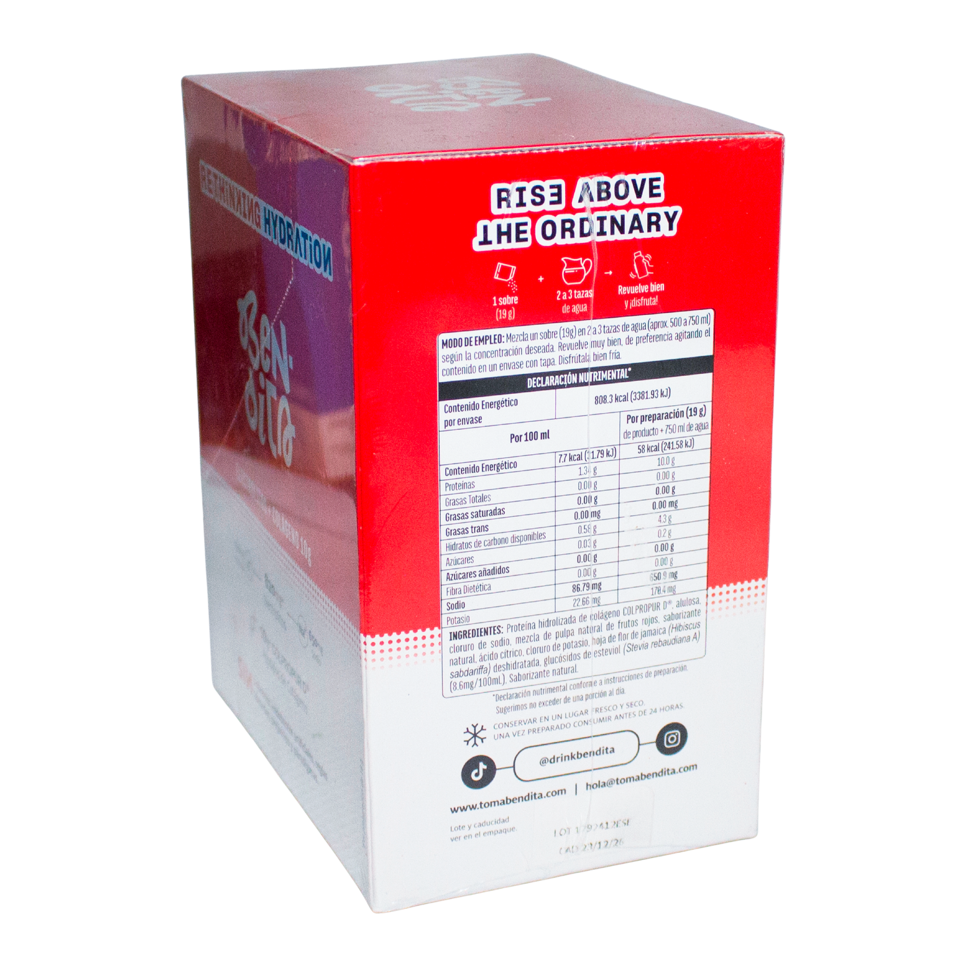 Electrolito + Colágeno; 14 Sobres de 19grs, Bendita.