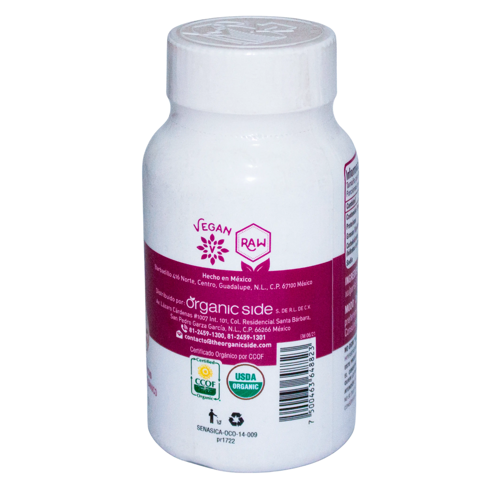 Capsulas de Betabel ( Beetroot ); 60 Capsulas, Organic Side.