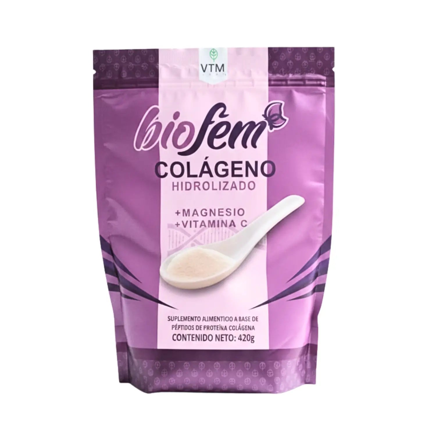 Colágeno Hidrolizado; 420gr, Biofem ( +Magnesio- + Vitamina C).