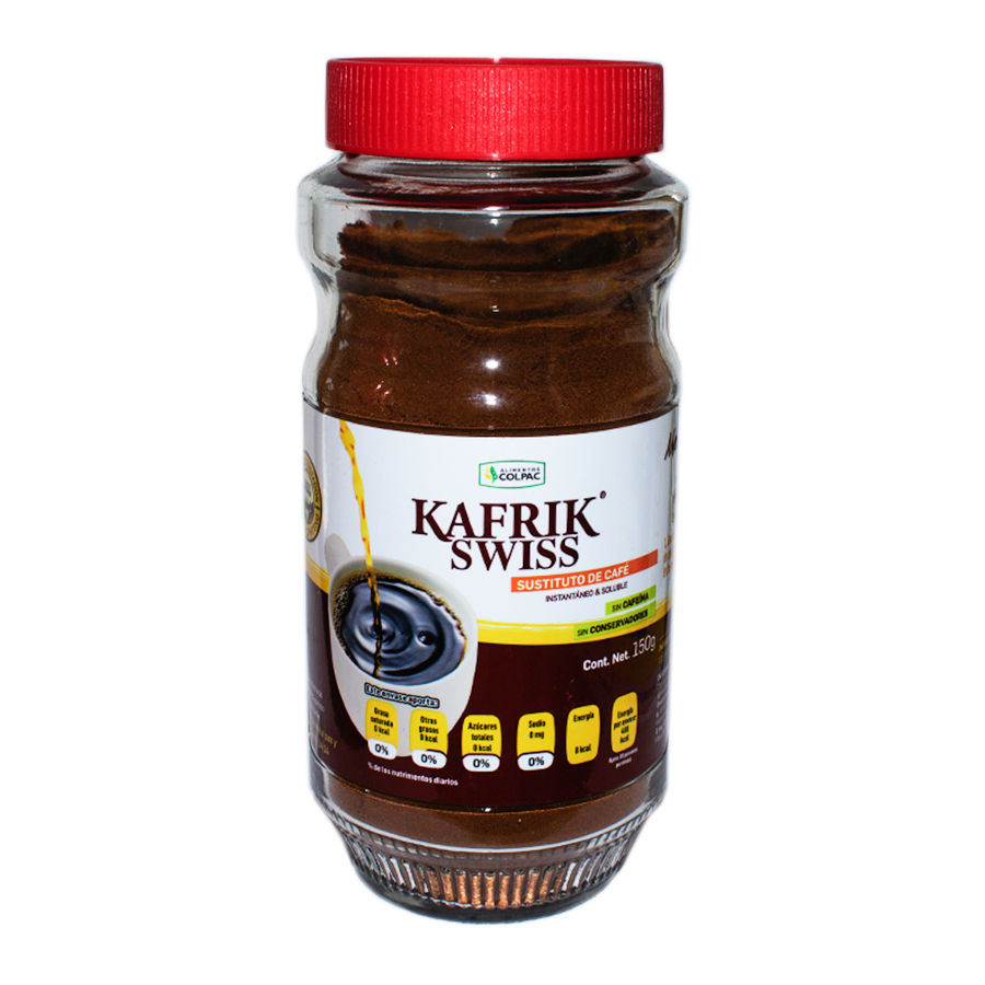 Sustituto de Café Kafrik Swiss; 150gr, Colpac.