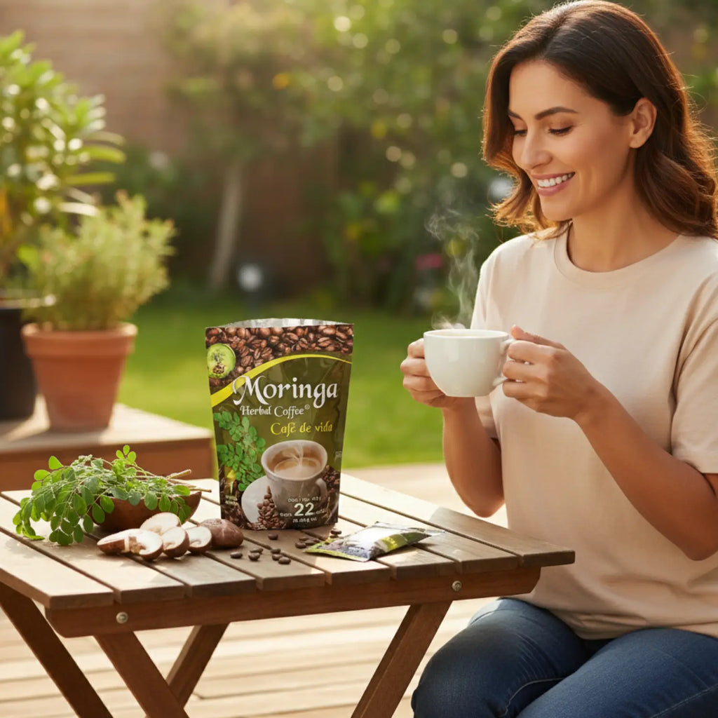 Moringa Café de Vida; 22 sobres de 20 grs, Herbal Coffee.