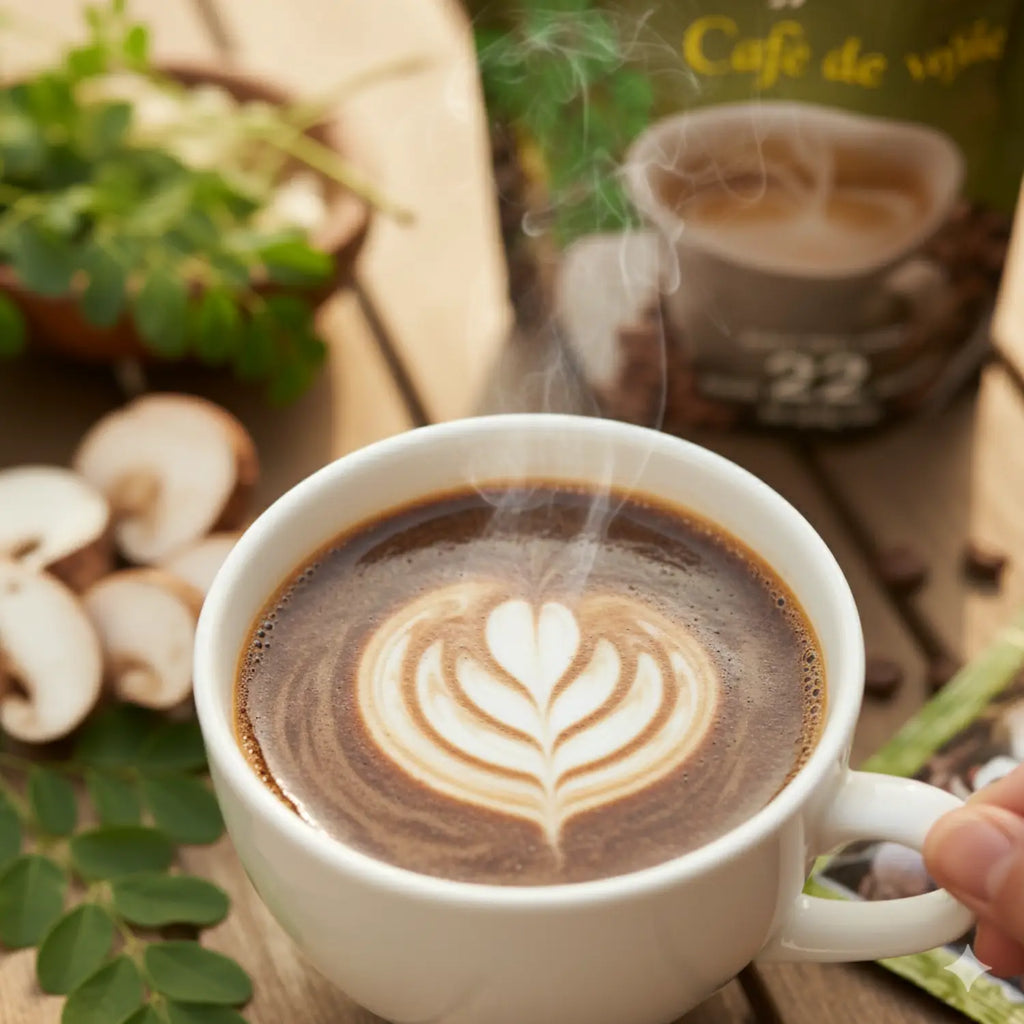 Moringa Café de Vida; 22 sobres de 20 grs, Herbal Coffee.