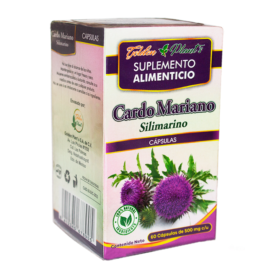 Cardo Mariano; 60 Capsulas de 500mg, Golden Plants.