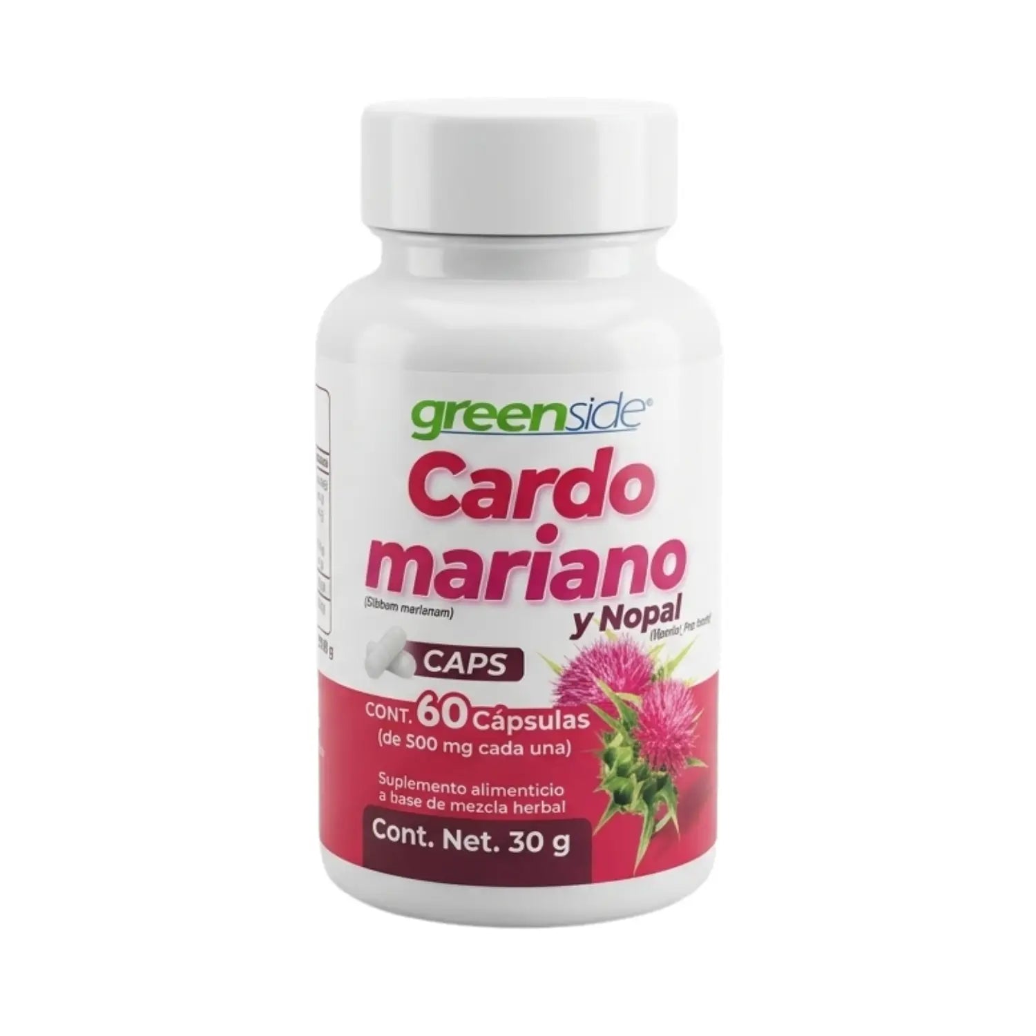 Cardo Mariano y Nopal; 60 Cáps, Greenside.