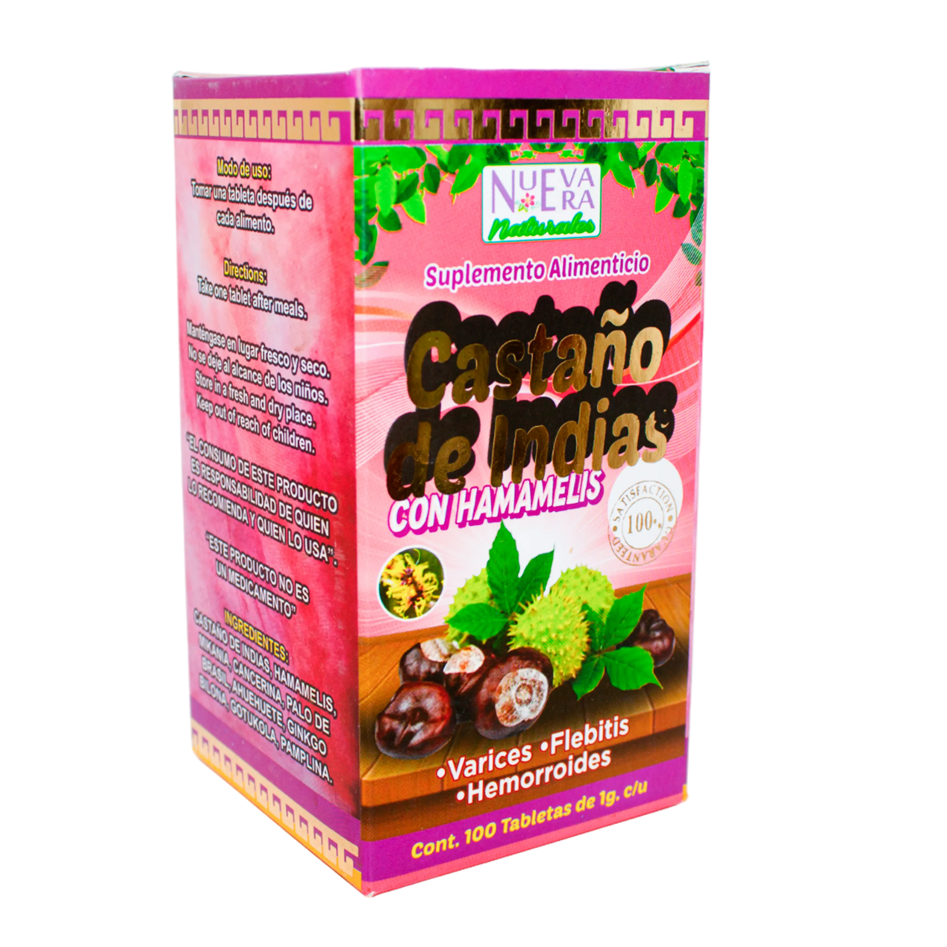 Castaño de Indias con Hamamelis; 100 tabs, NUEVA ERA.