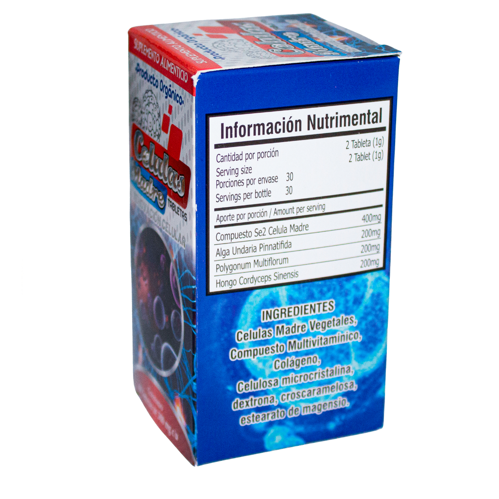 Celulas Madre ; 60 Tabletas de 500mg, Nutrimed.