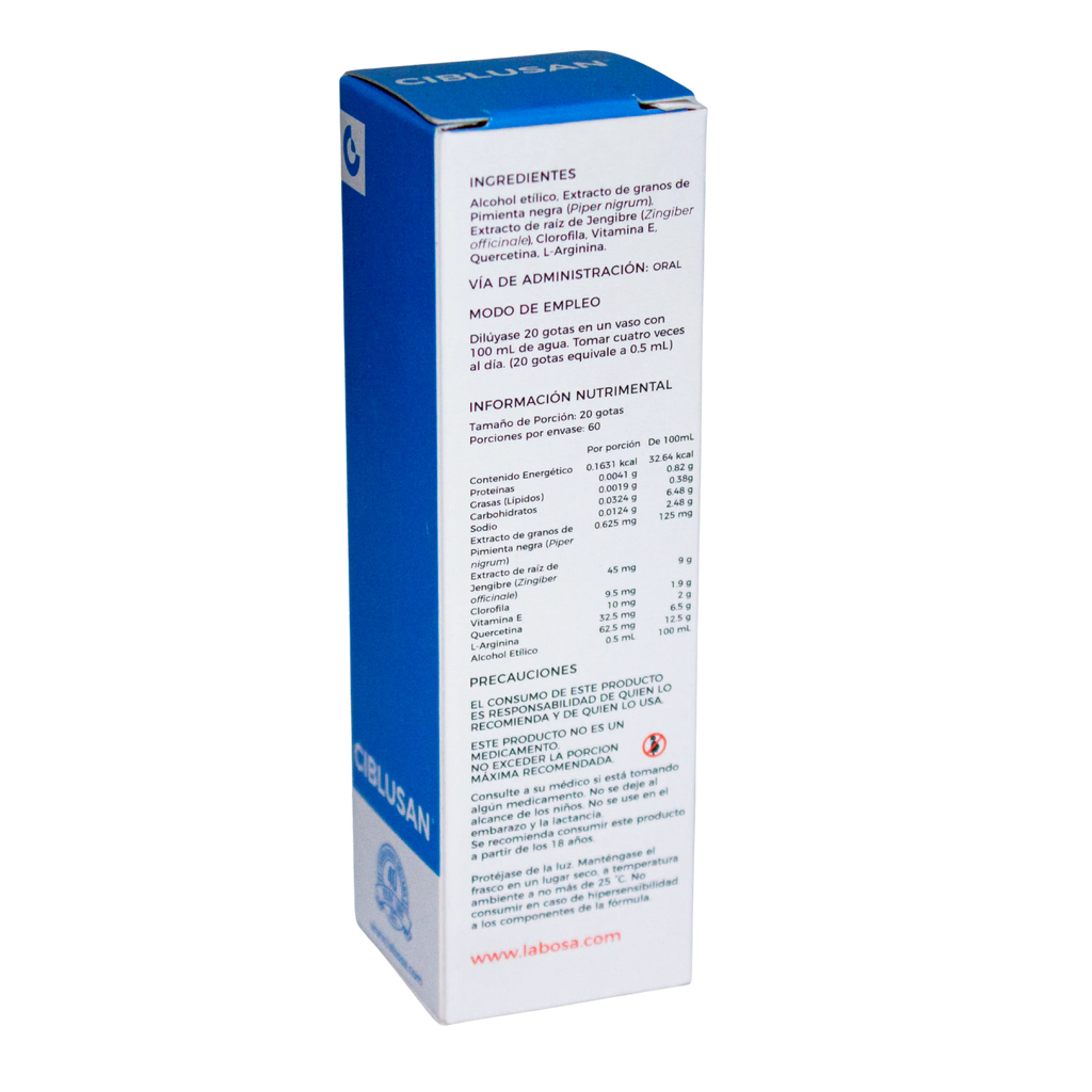 Gotas CIBLUSAN (Antes Circulan) Frasco de Vidrio; 30ml , Orizaba.