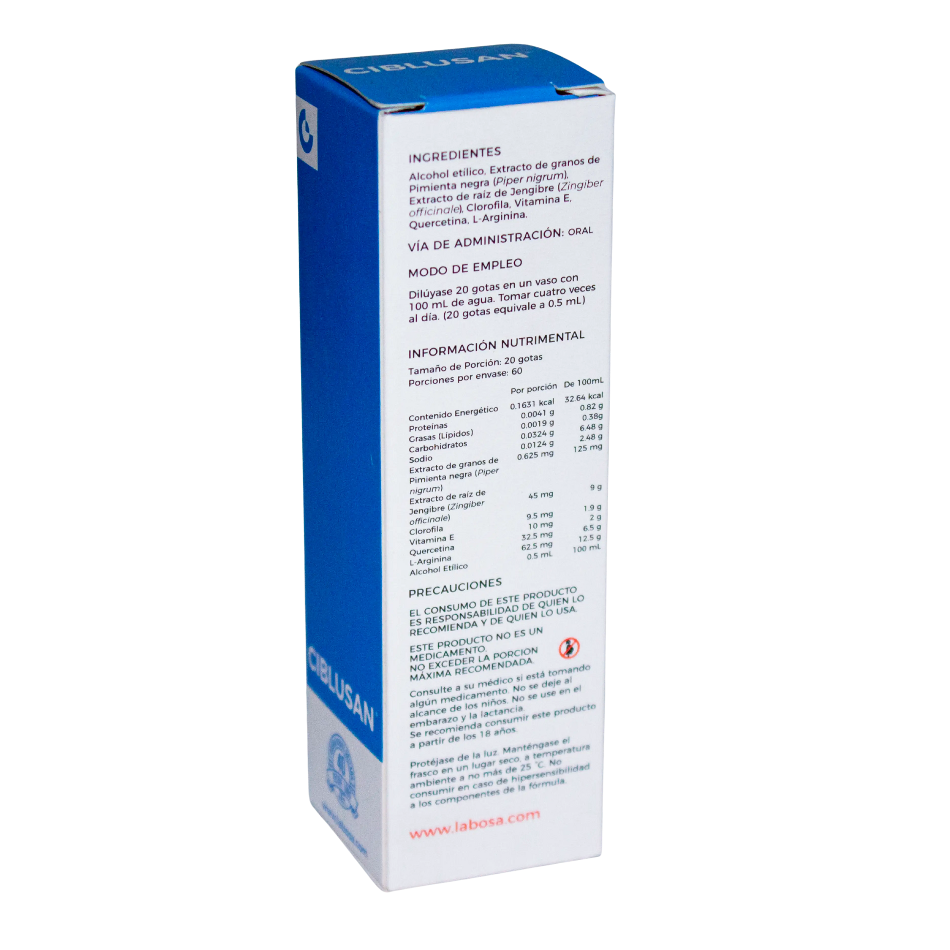 Gotas CIBLUSAN (Antes Circulan) Frasco de Vidrio; 30ml , Orizaba.