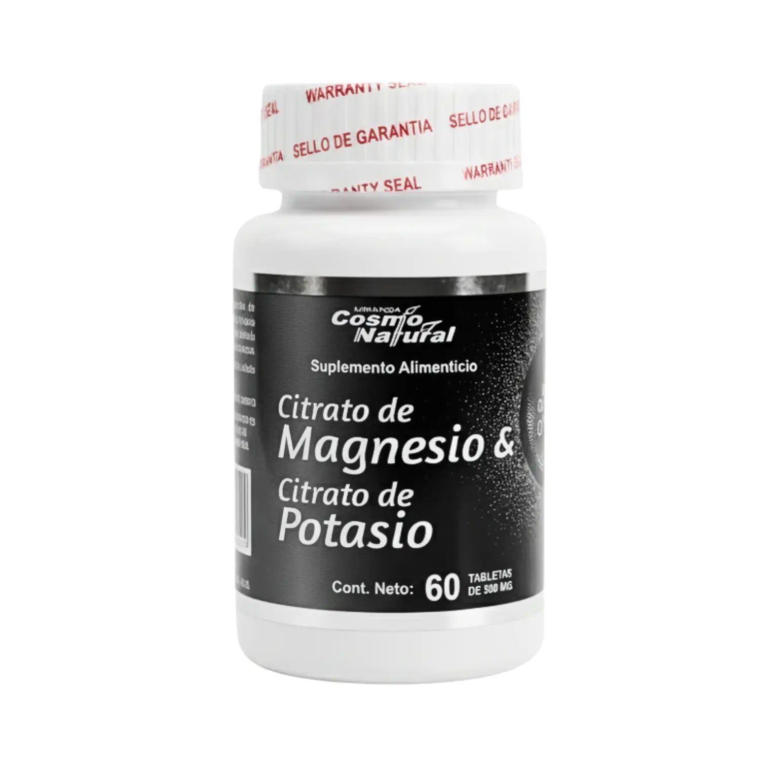 Citrato de Magnesio y Potasio; 60 Tabs 500mg; Cosmo Natural