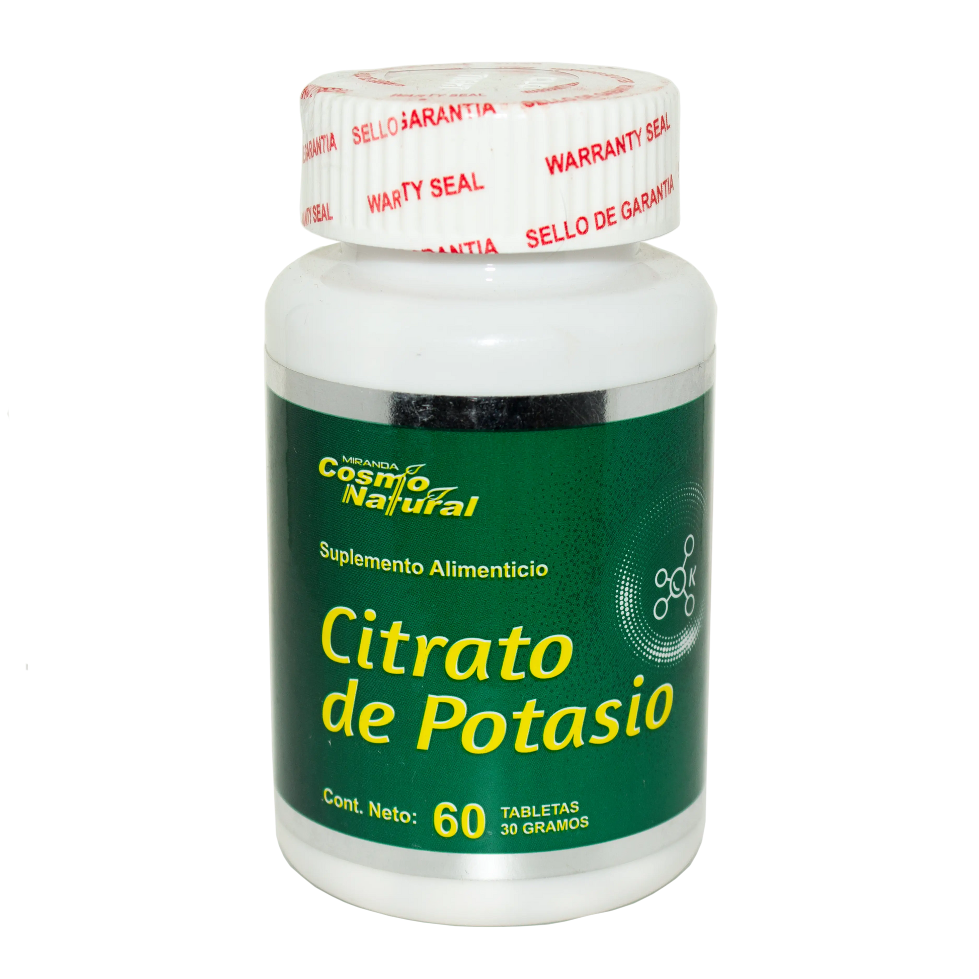 Citrato de Potasio; 60 Tabletas; Cosmo Natural