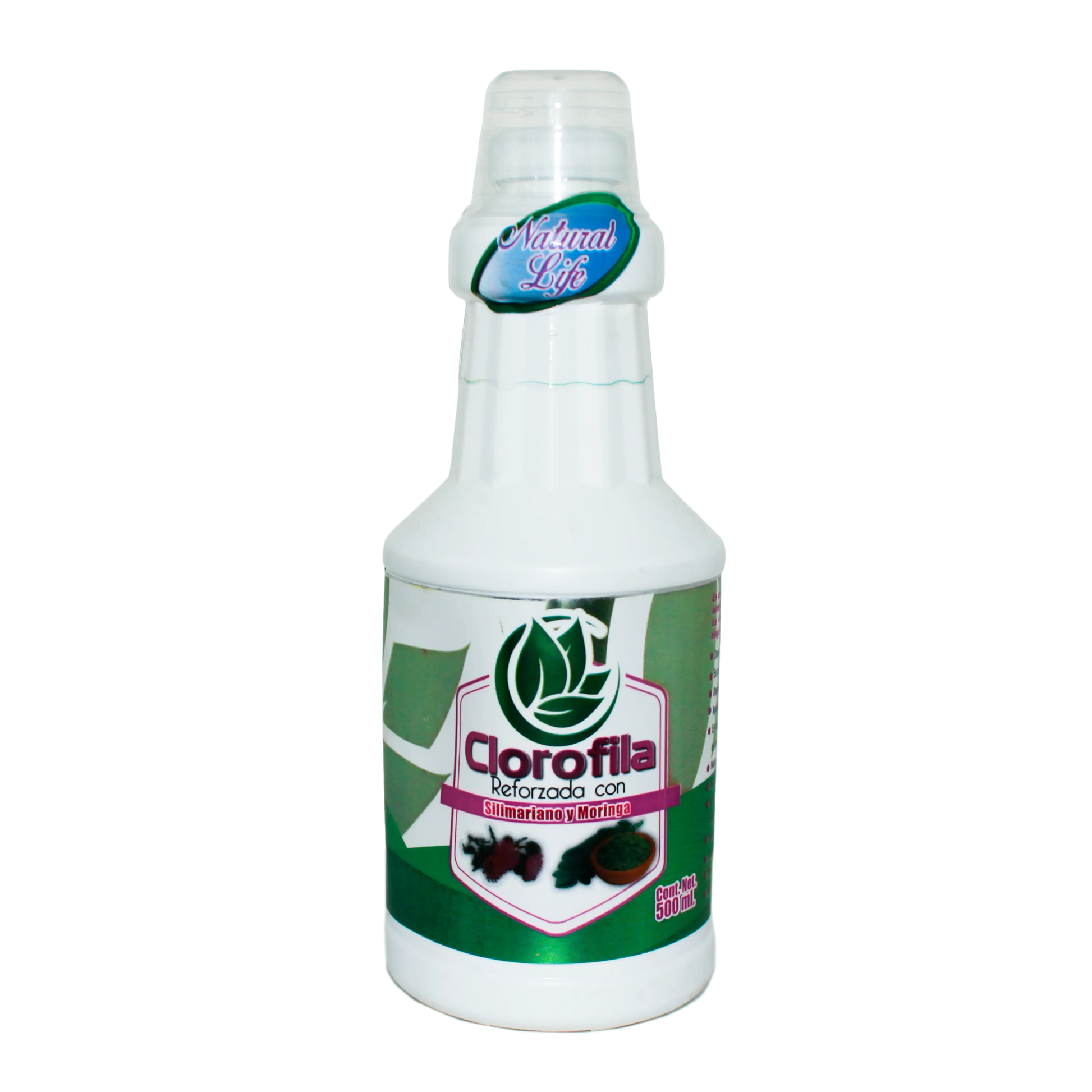 Clorofila con Silimarin y  Moringa; 500ml, NATURAL LIFE.