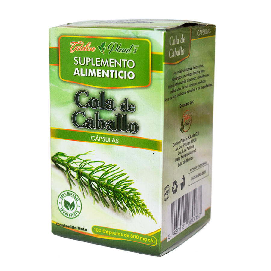Cola de Caballo 100 Cápsulas de 500 mg Golde Plants