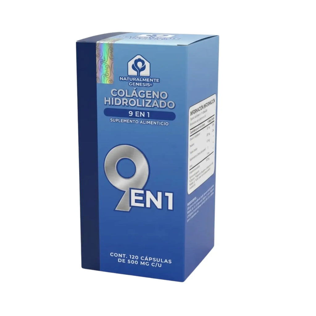 Colágeno Hidrolizado 9 en 1 ; 120 Cápsulas, NG.